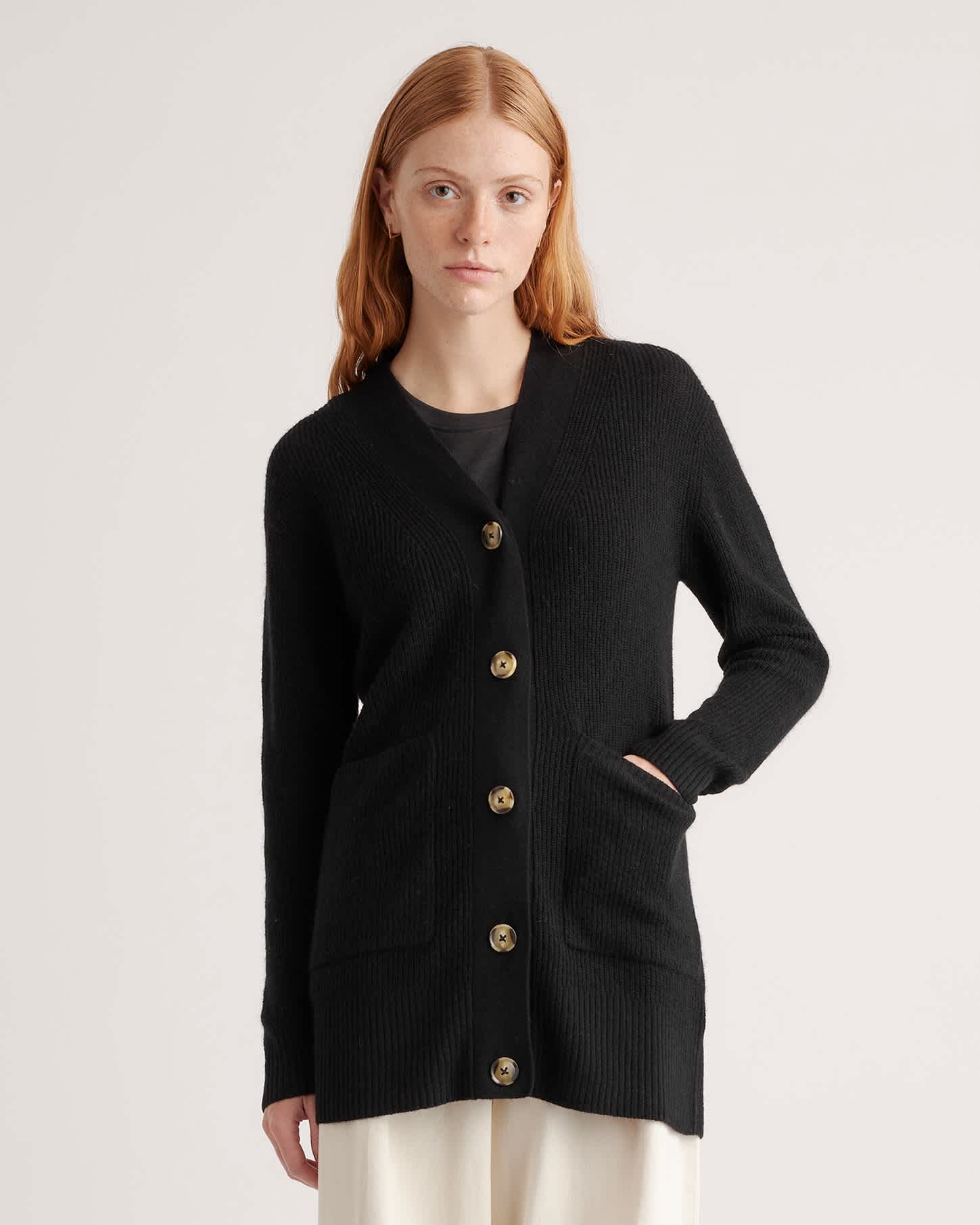Burberry Black Cashmere Cardigan Sweater Women's Lisa Yang