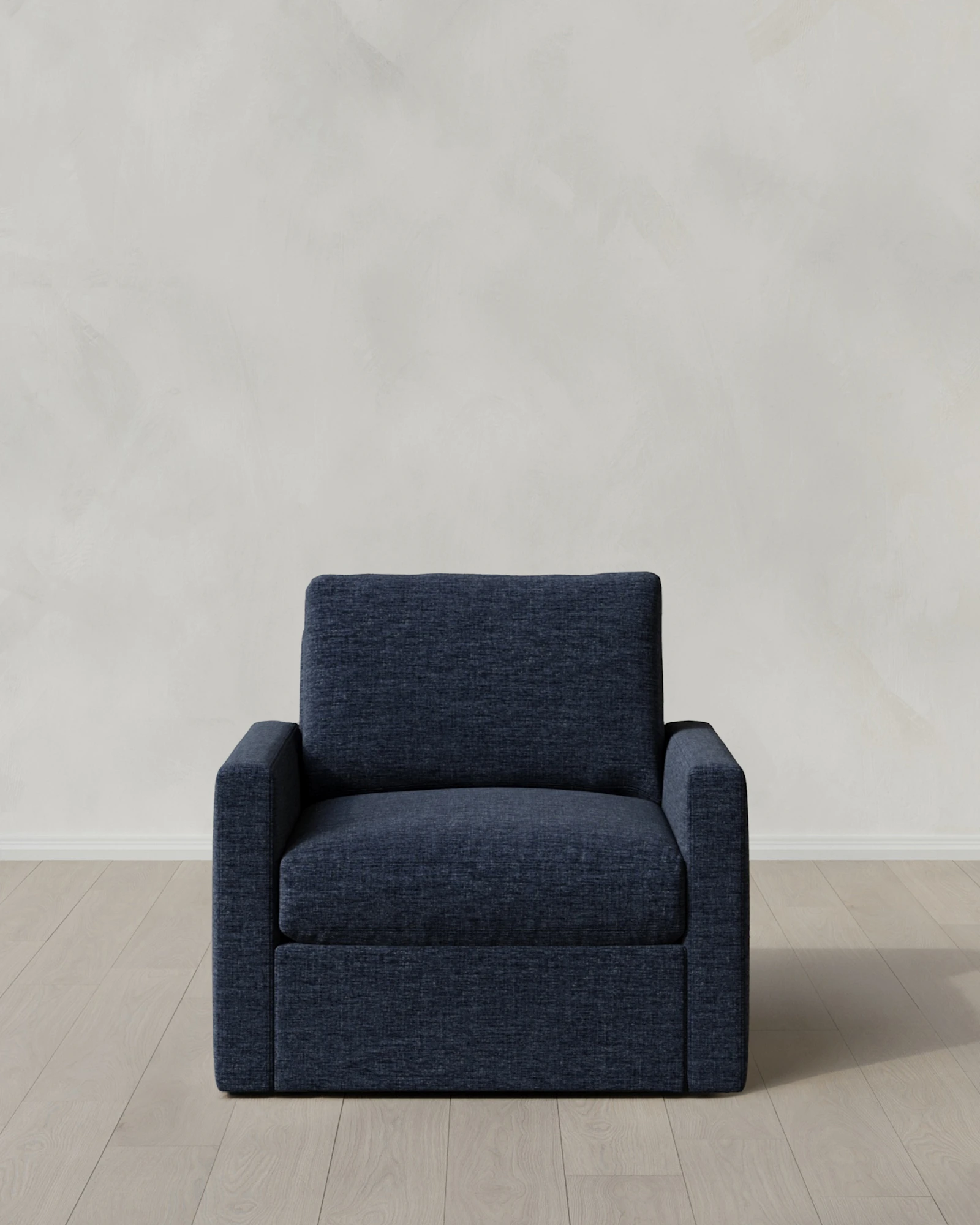 Brennan Performance Chenille Linen Blend Swivel Chair