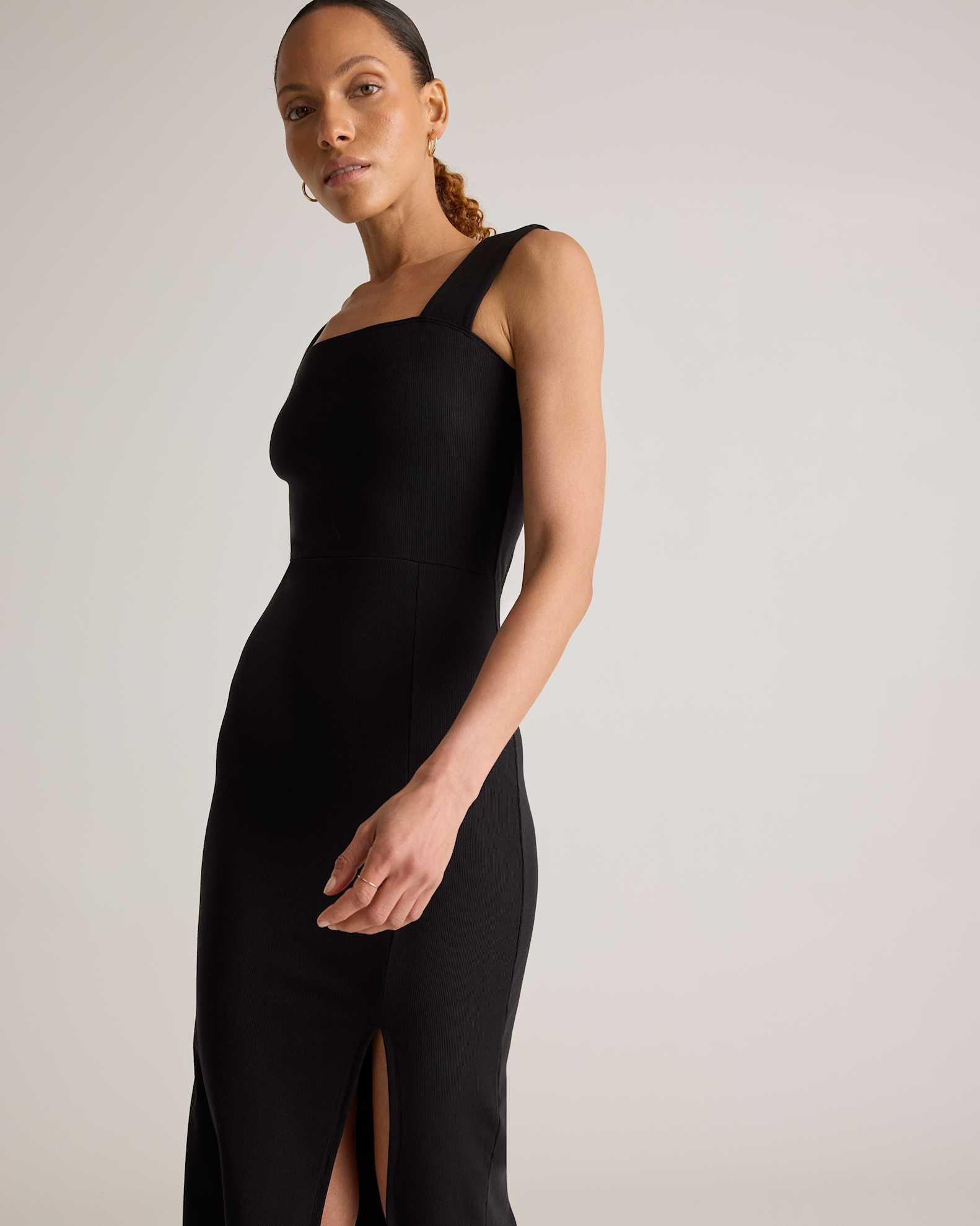 square neck midi dress sleeveless Ruffle Square Neck Sleeveless Midi Dress
