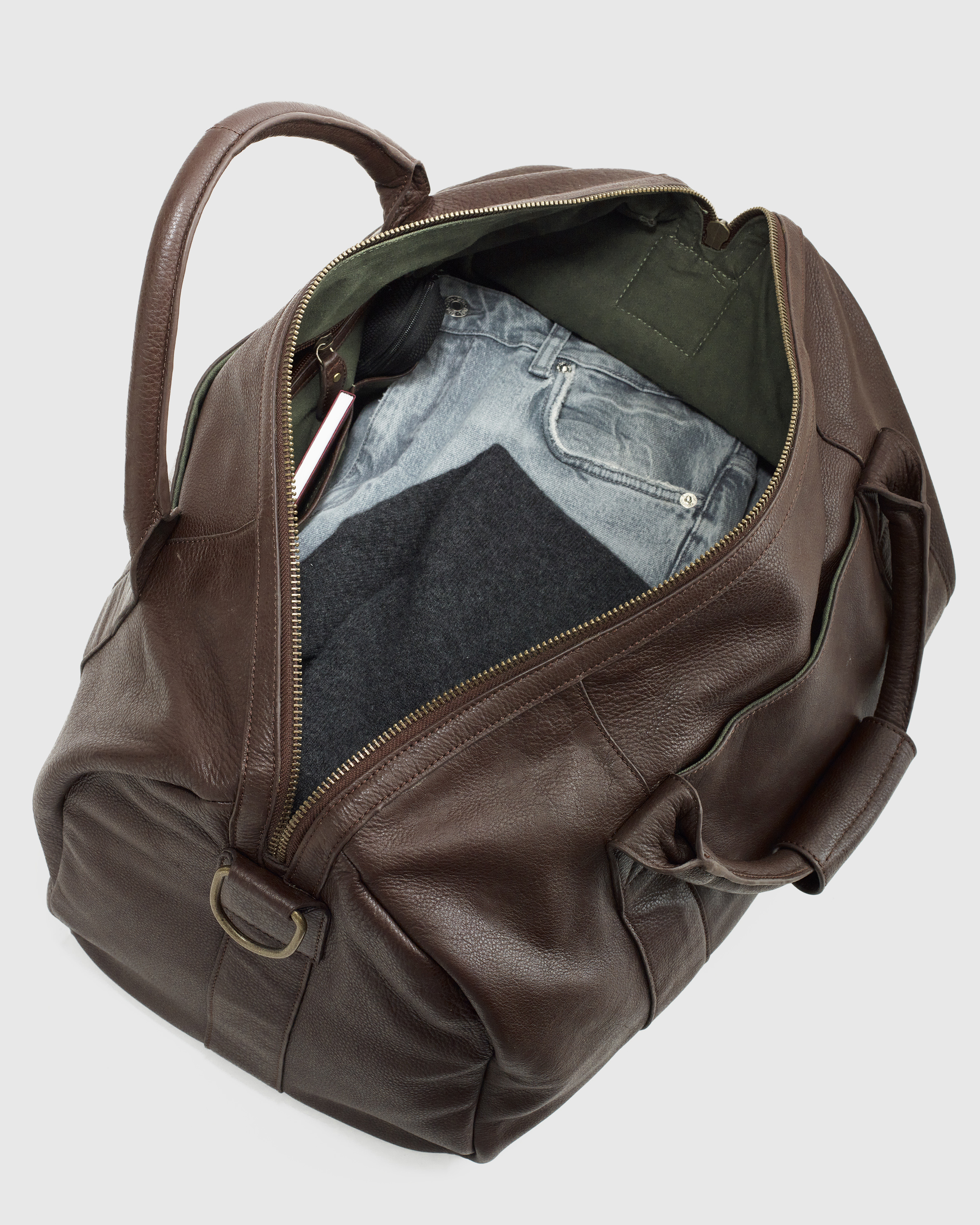 Nappa Leather Duffle Bag - Thumbnail 2
