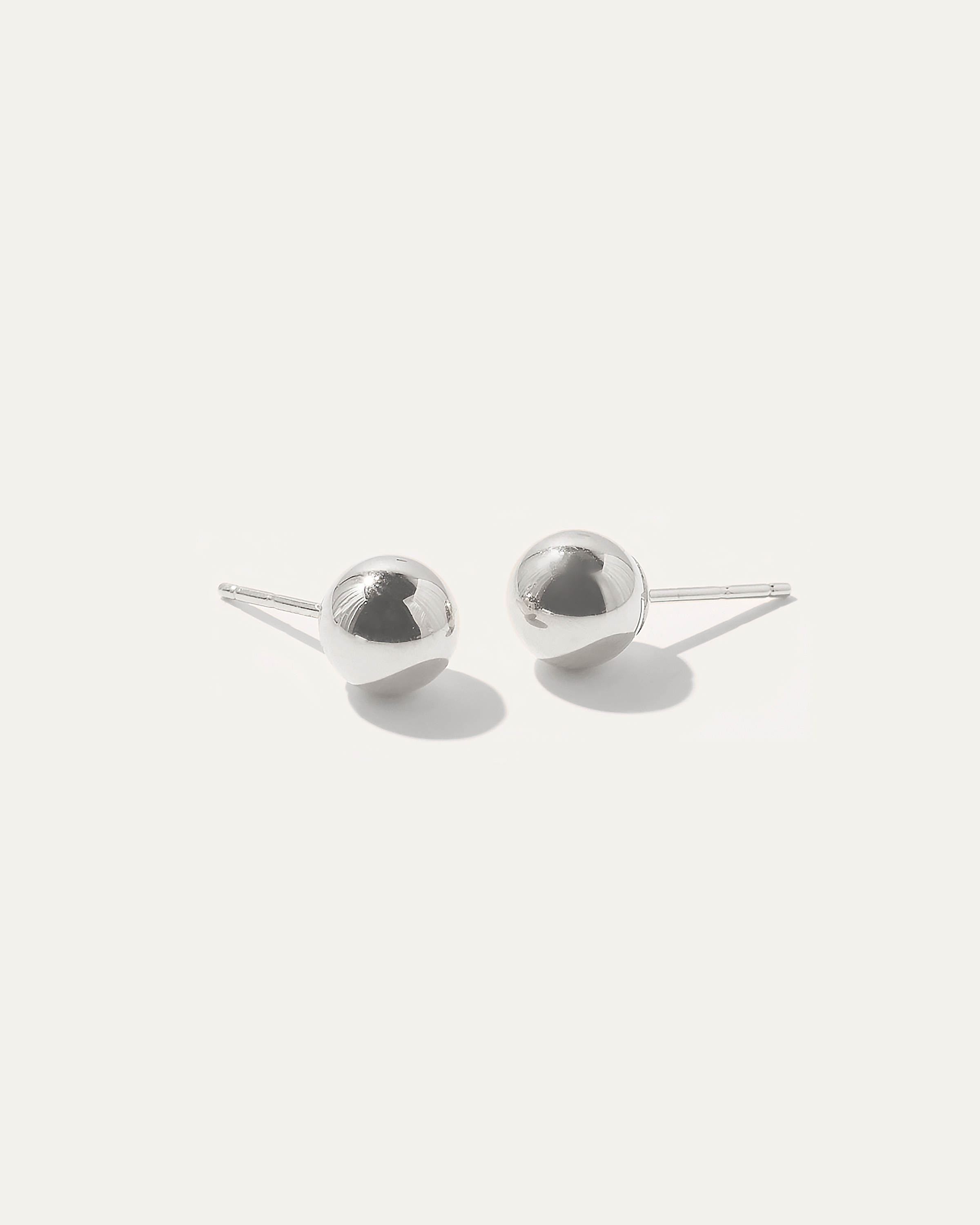 White Gold 14K Gold Bold Ball Studs