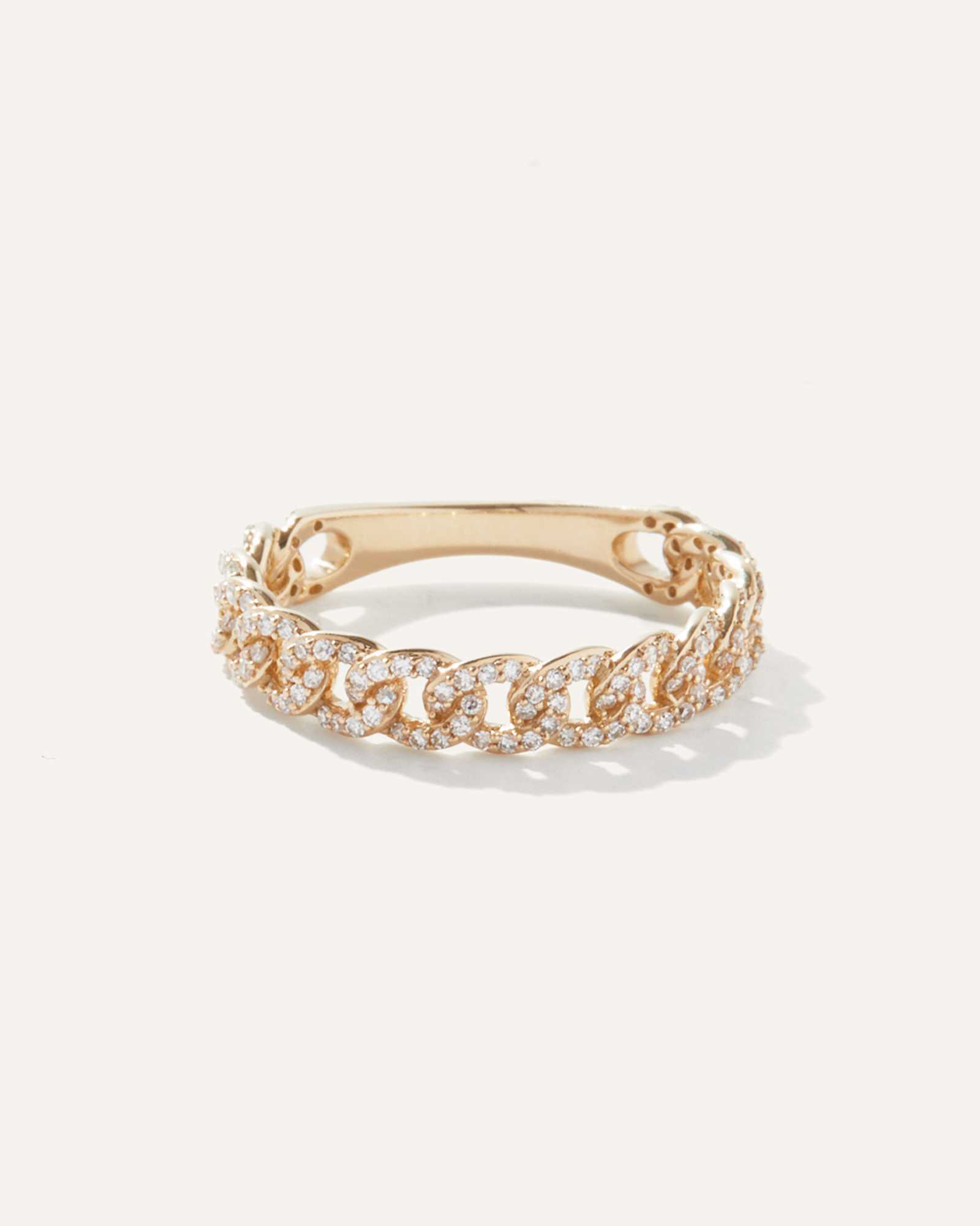 14K Gold Diamond Chain Ring 14k-gold-diamond-chain-ring