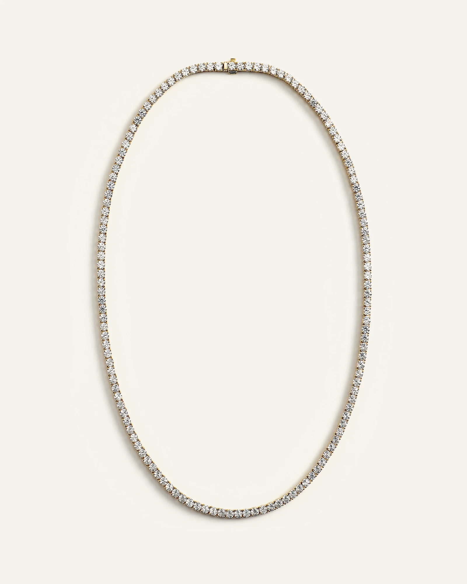 Lab Grown White Sapphire Tennis Necklace