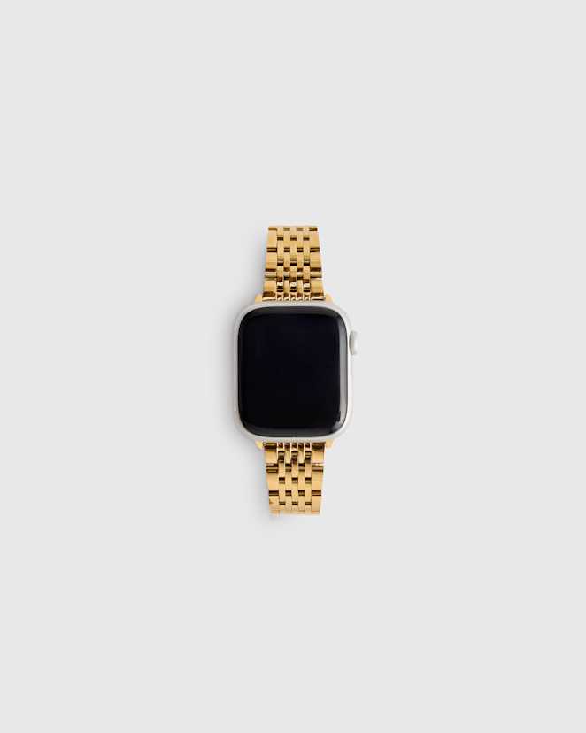 Gold Stainless Steel Slim Bracelet Smartwatch Band
