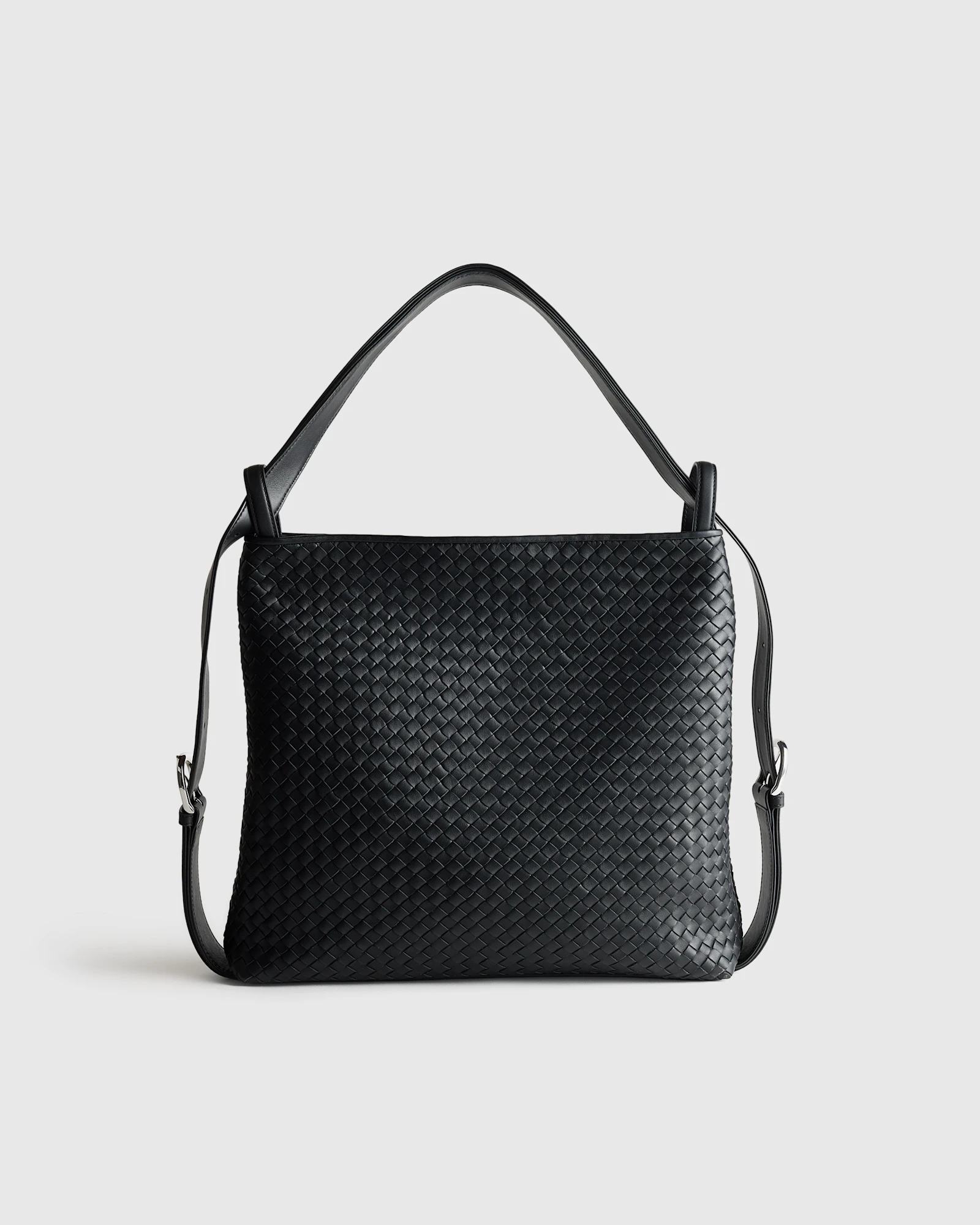 Italian Leather Handwoven Convertible Backpack