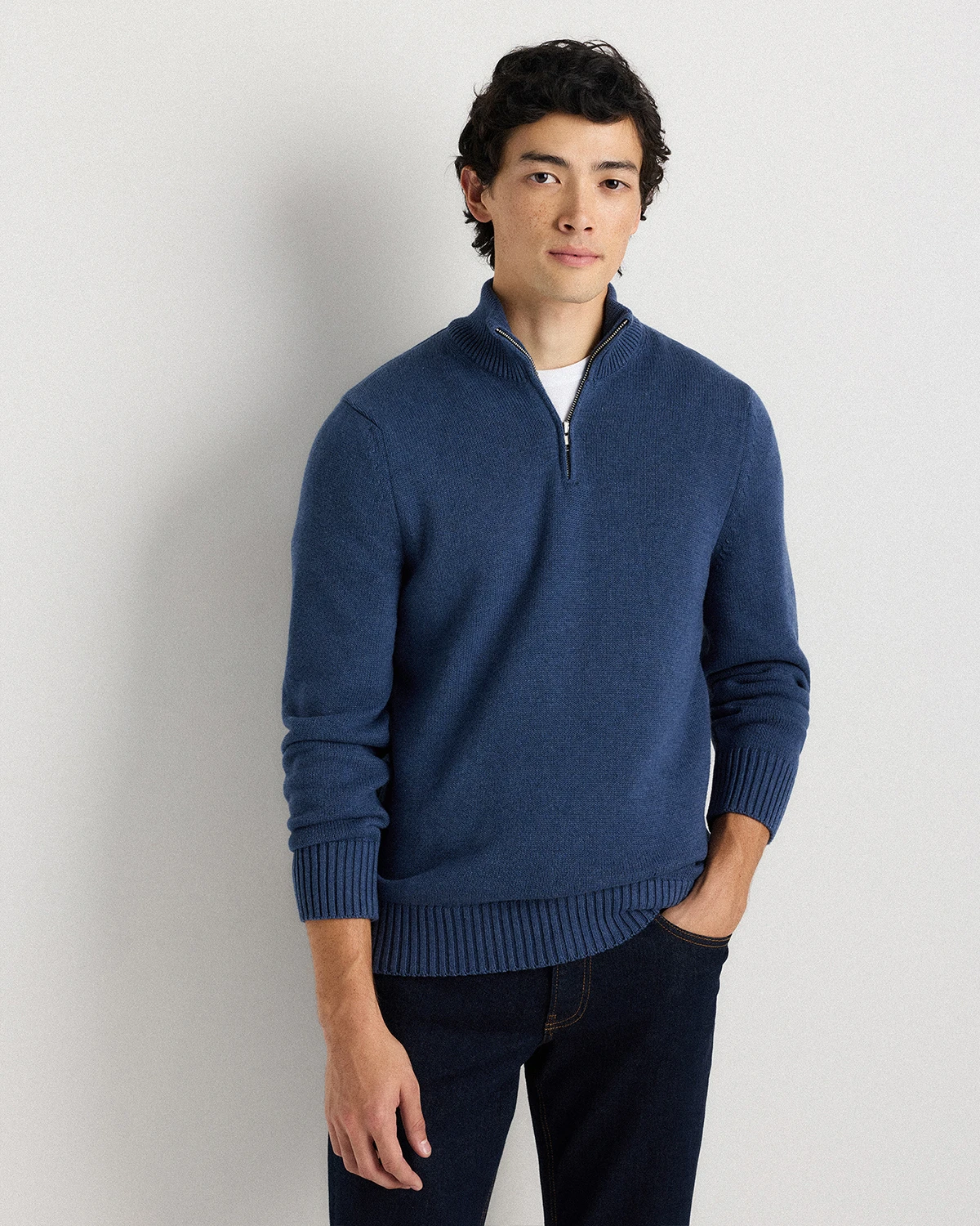 Men's Organic Cotton Quarter-Zip Sweater