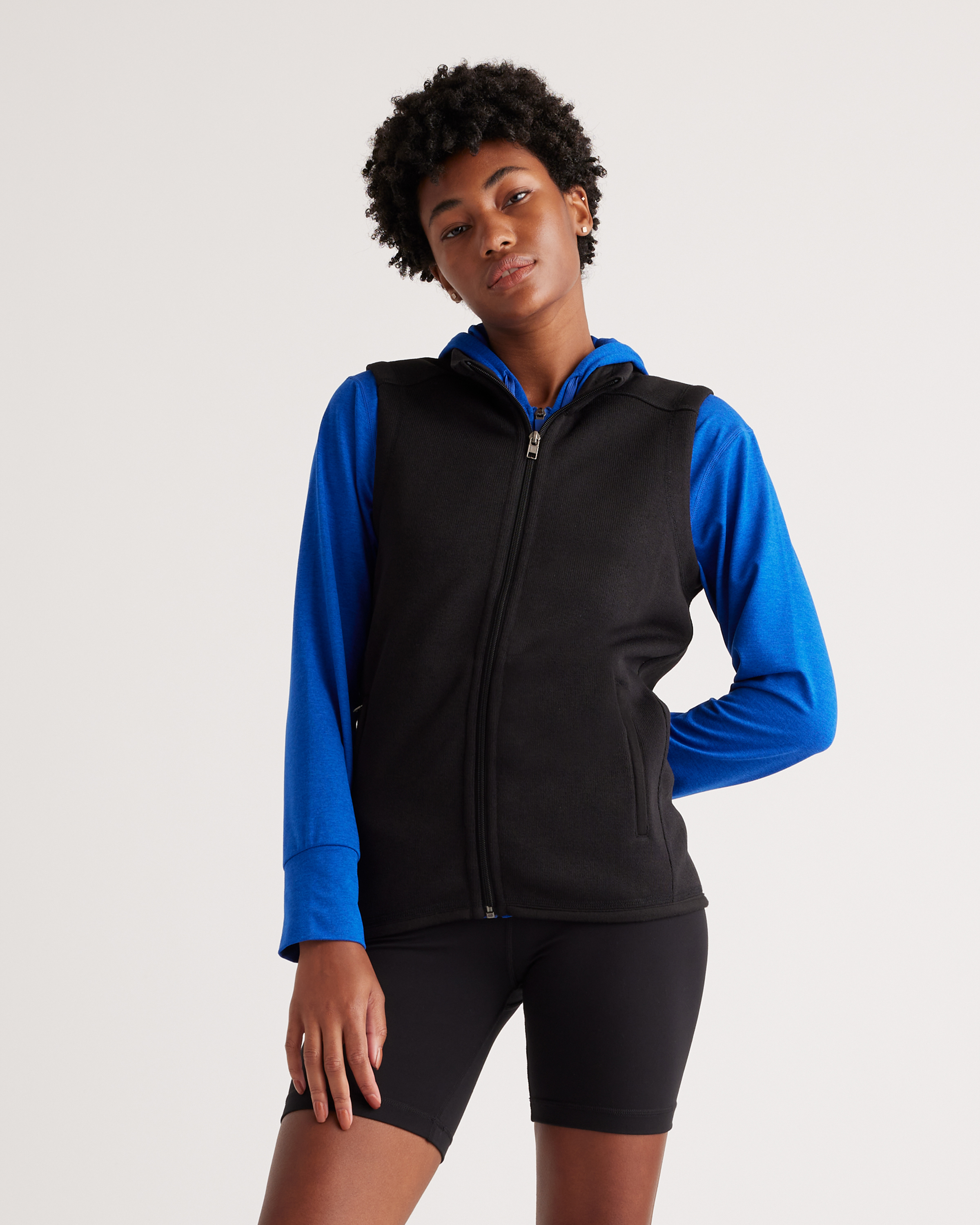 【美品】C.E 19ss FLEECE ZIP VEST Sweater-Knit Fleece Full-Zip Vest