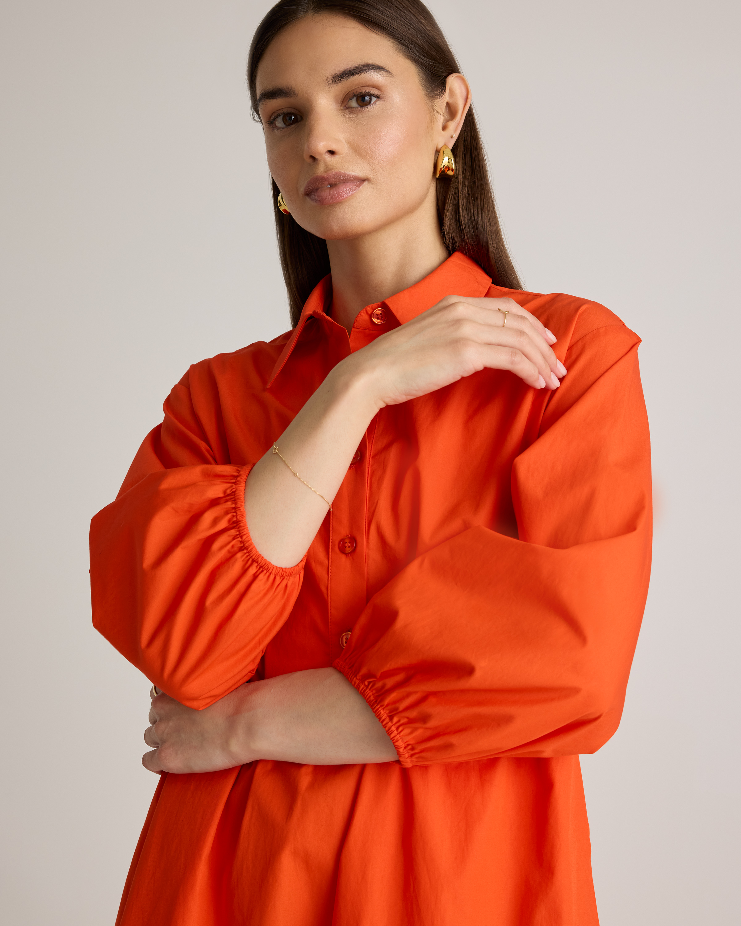 tunic dress red Broderie anglaise tunic dress