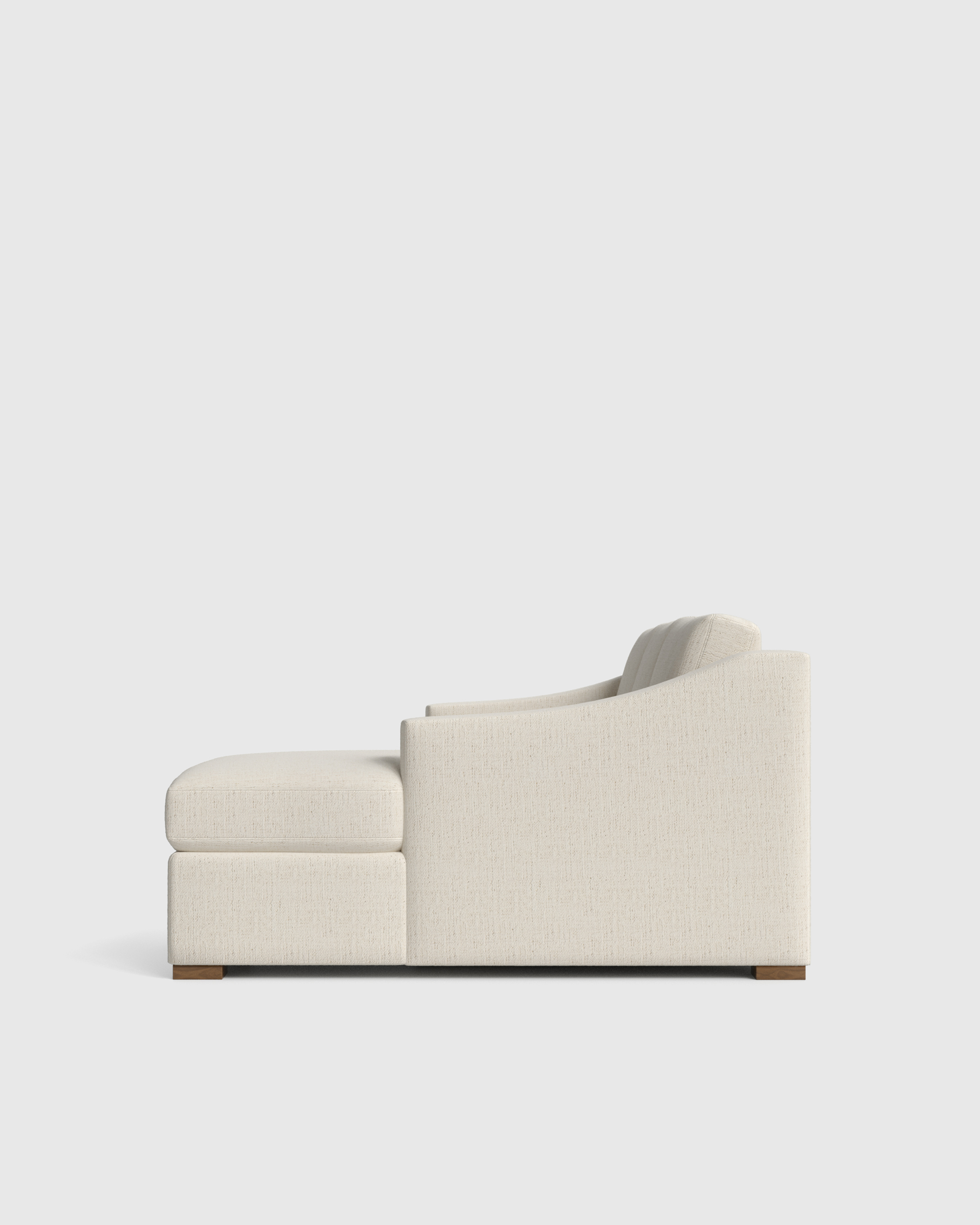 Hollis Slope Arm Chaise Sectional 104in Right Arm Nomad Snow Side