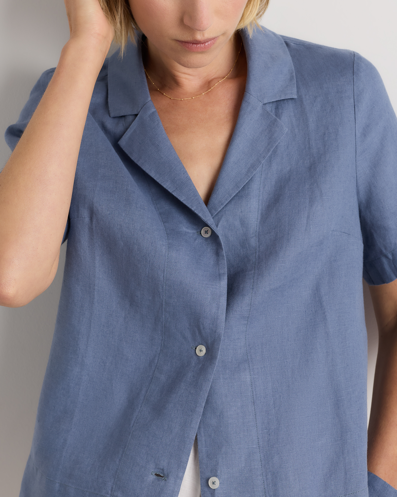 princess polly baby blue dress Long Sleeve Women's Shirt - Blue main image 1