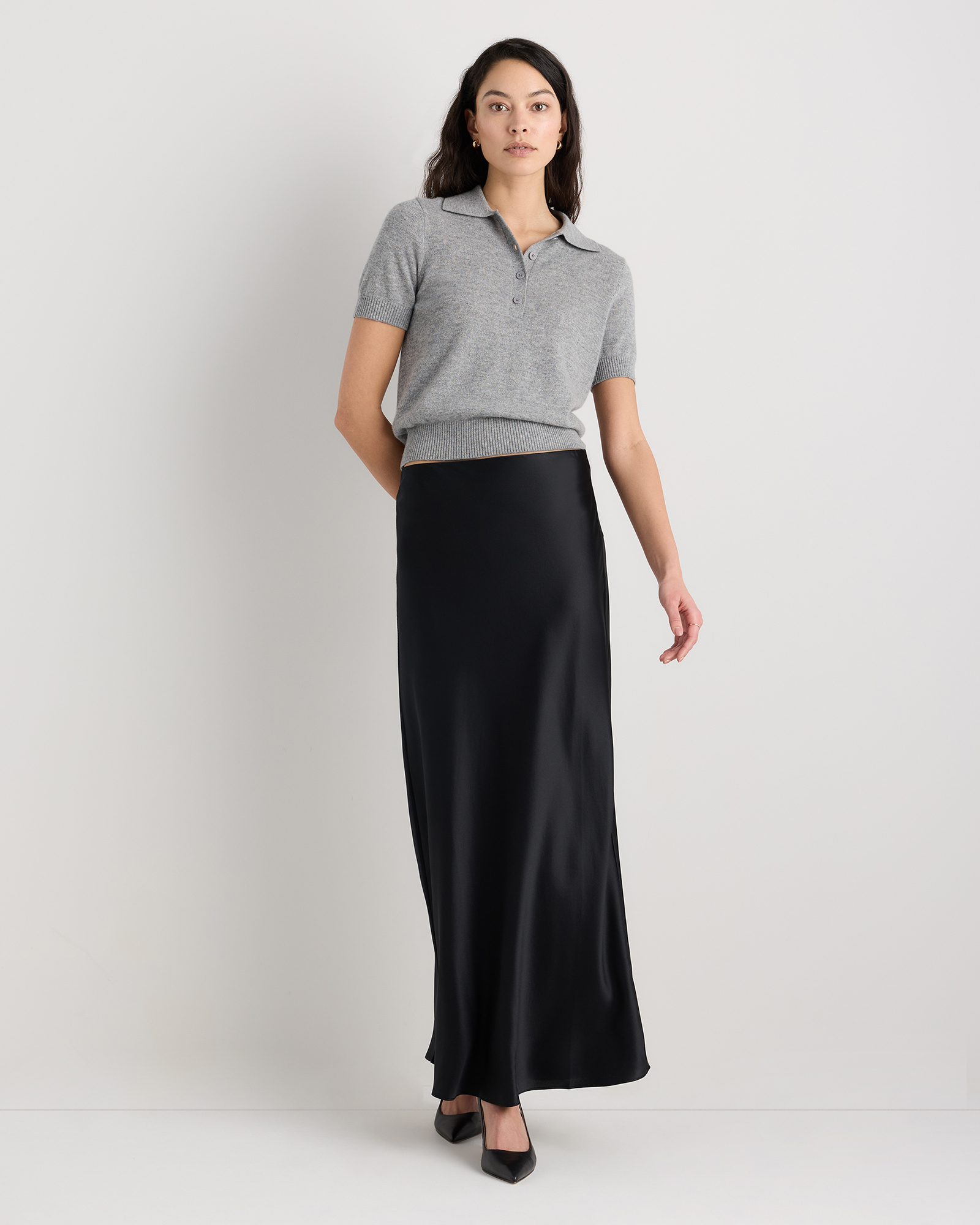 Mongolian Cashmere Short Sleeve Polo