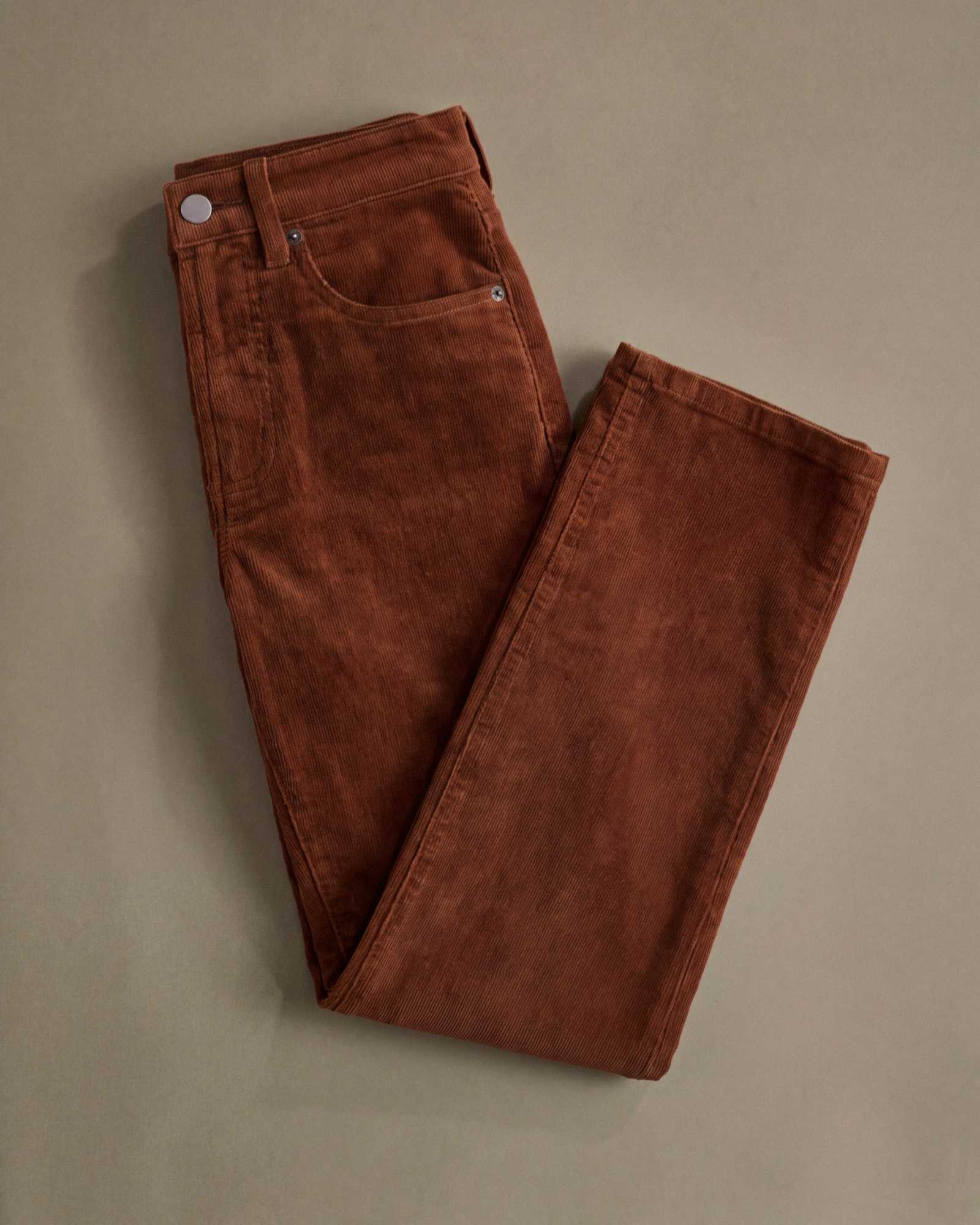 Organic Stretch Corduroy Straight Leg Pants - 30