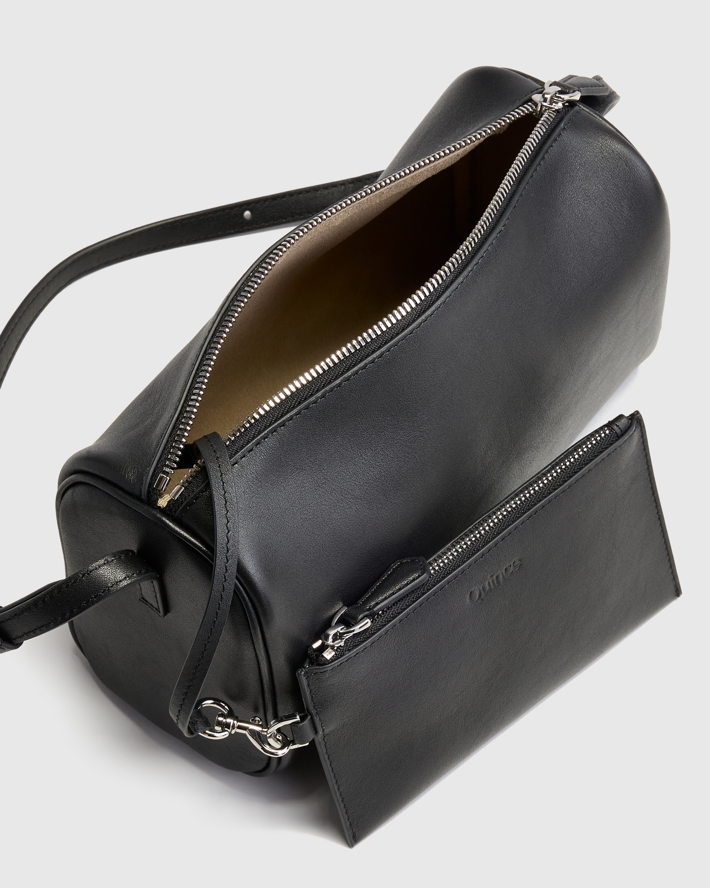 Italian Leather Mini Barrel Shoulder Bag