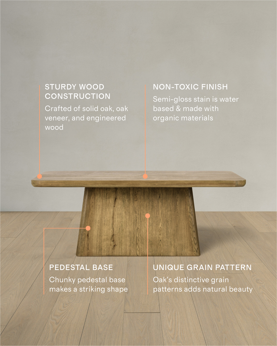 pedestal dining table-71 dark brown