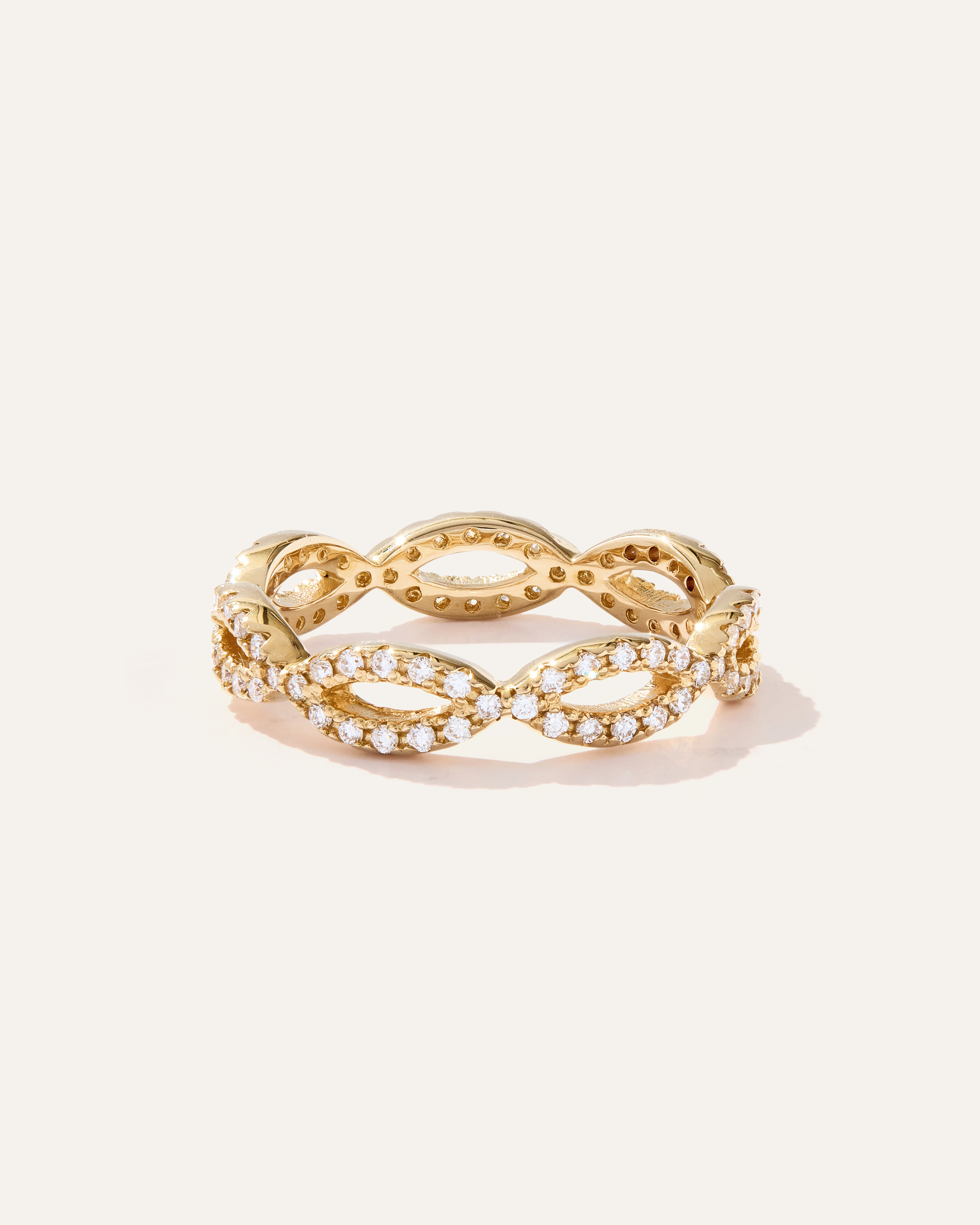 Yellow Gold 14K Gold Diamond Infinity Band