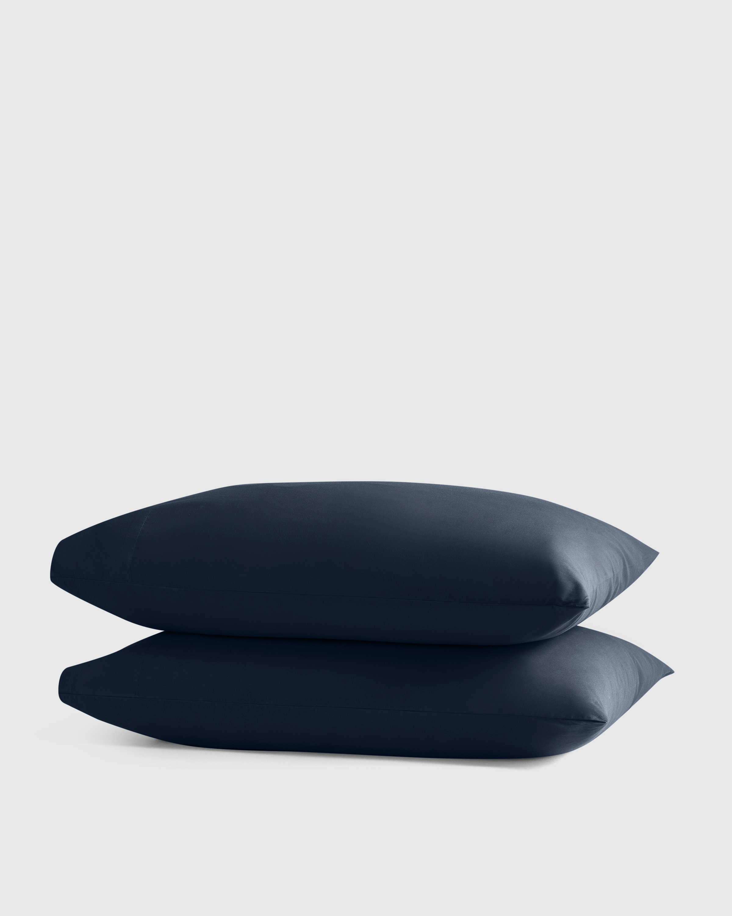 Navy Organic Crisp Percale Pillowcase Set