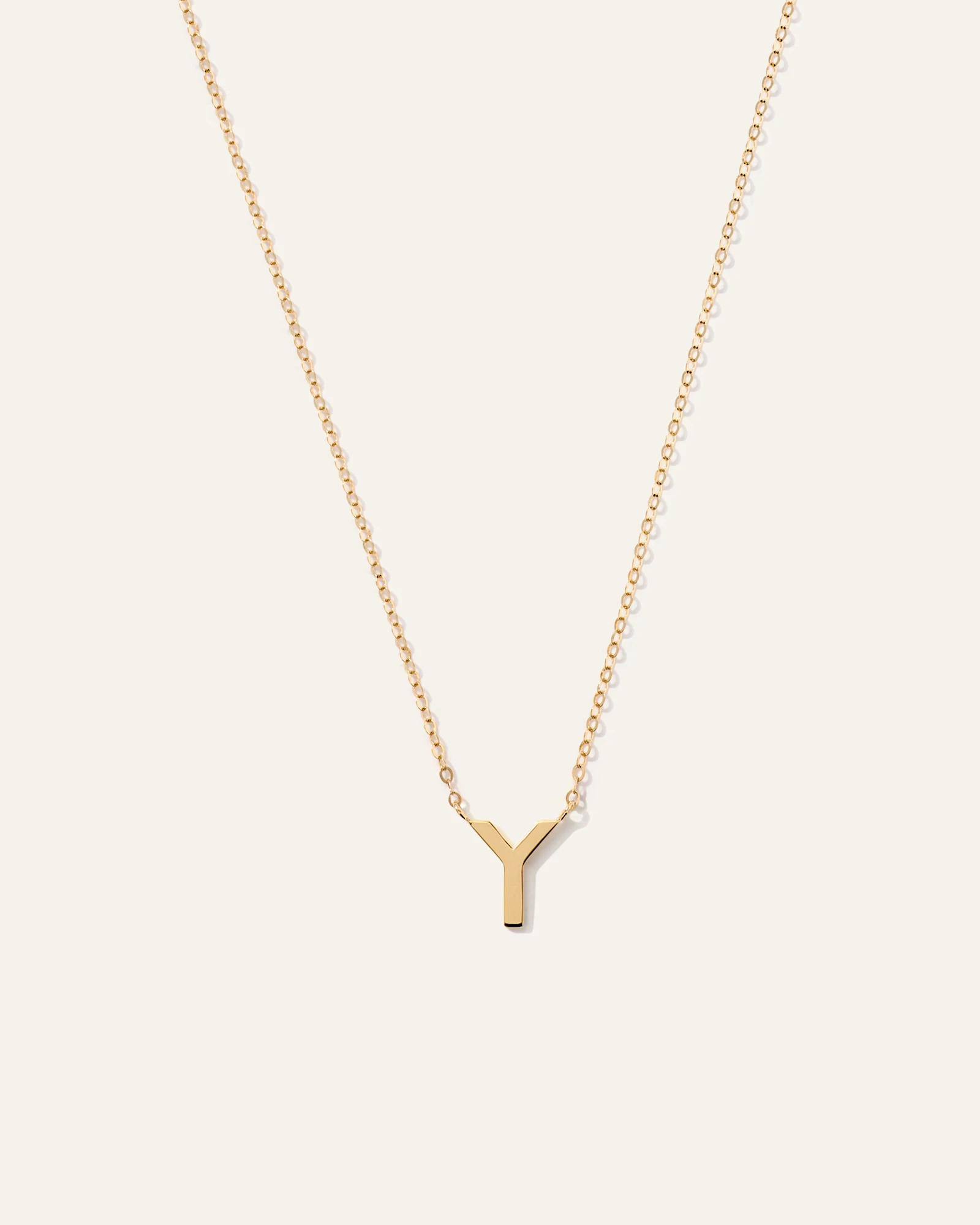 14K Gold Letter Necklace in Yellow Gold