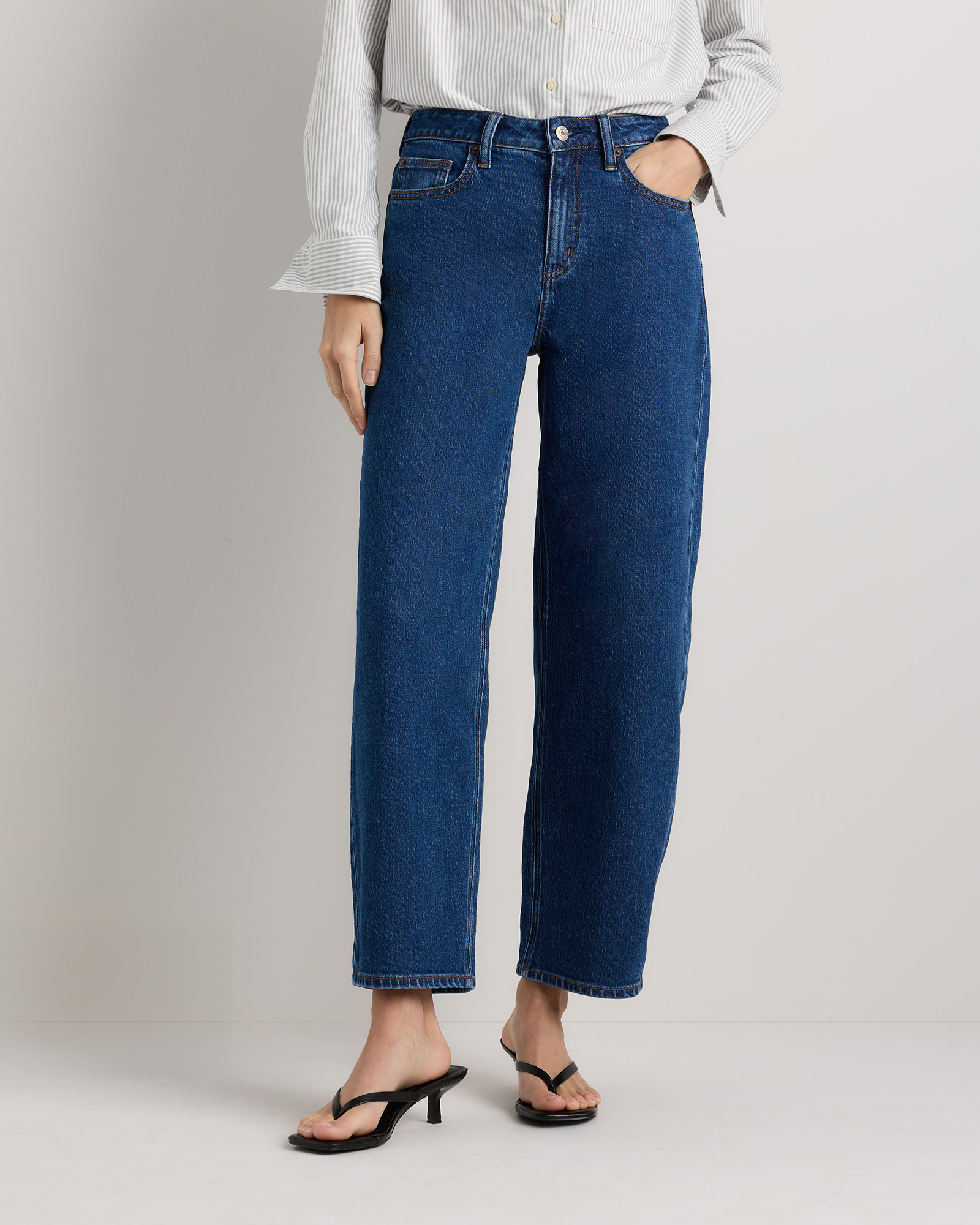 Obsidian Blue Bella Stretch Barrel Jeans