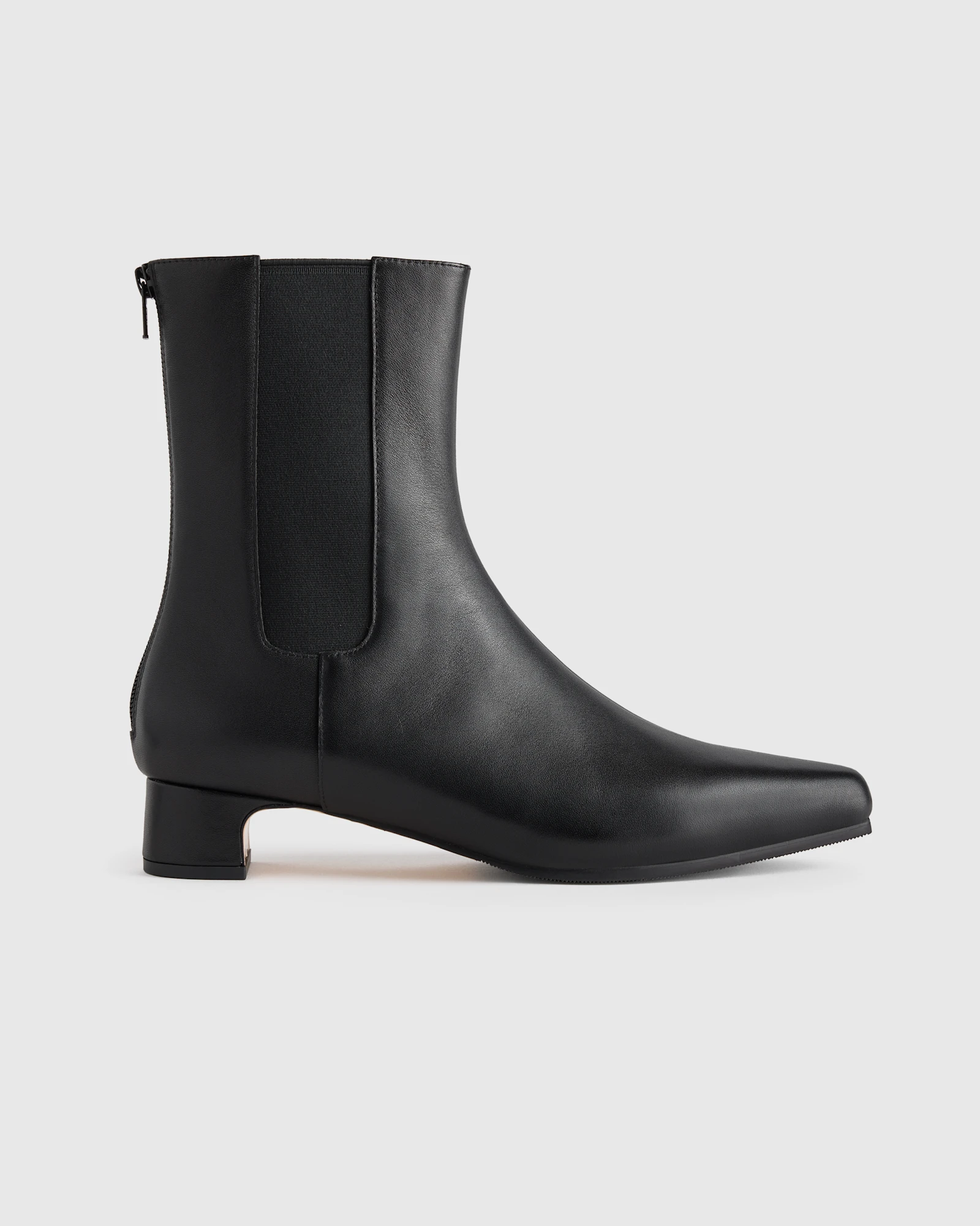 Italian Leather Kitten Heel Ankle Boot