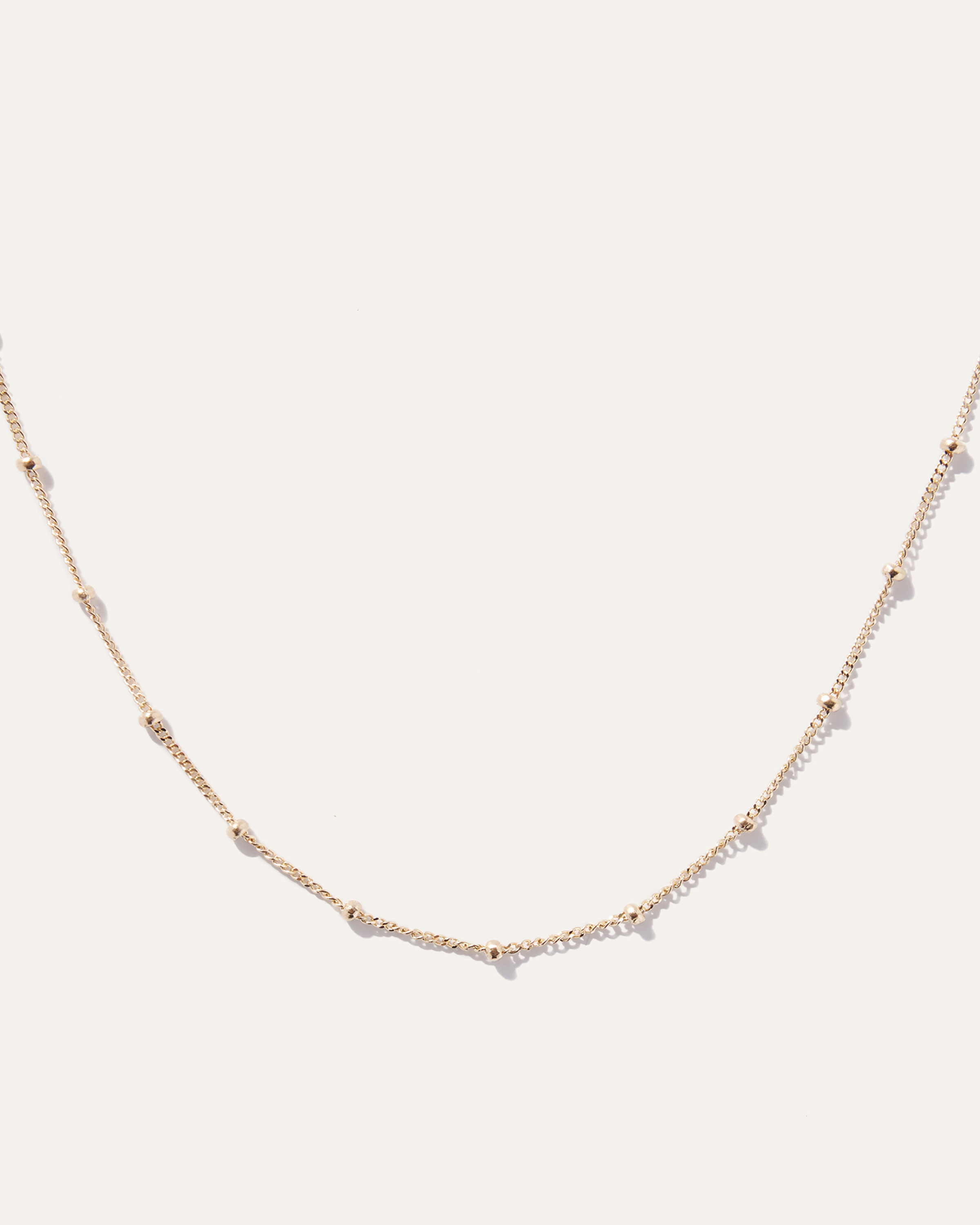 Yellow Gold 14k Gold Station Bead Choker