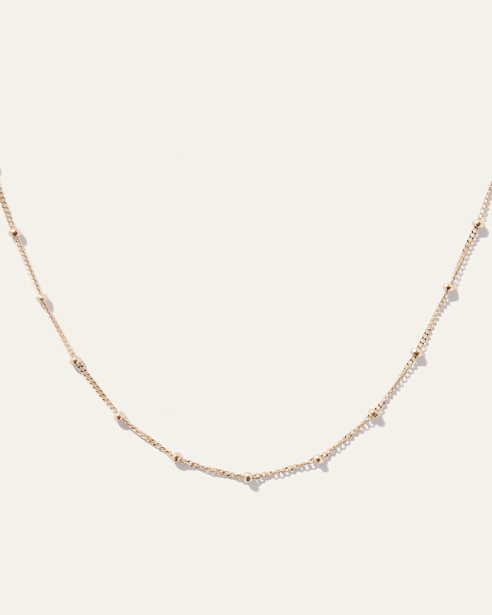 14k Gold Station Bead Choker