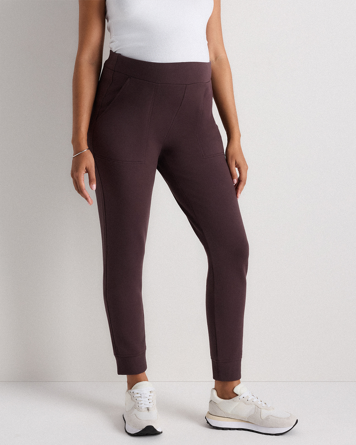 Dried Fig SuperSoft Fleece Maternity Joggers