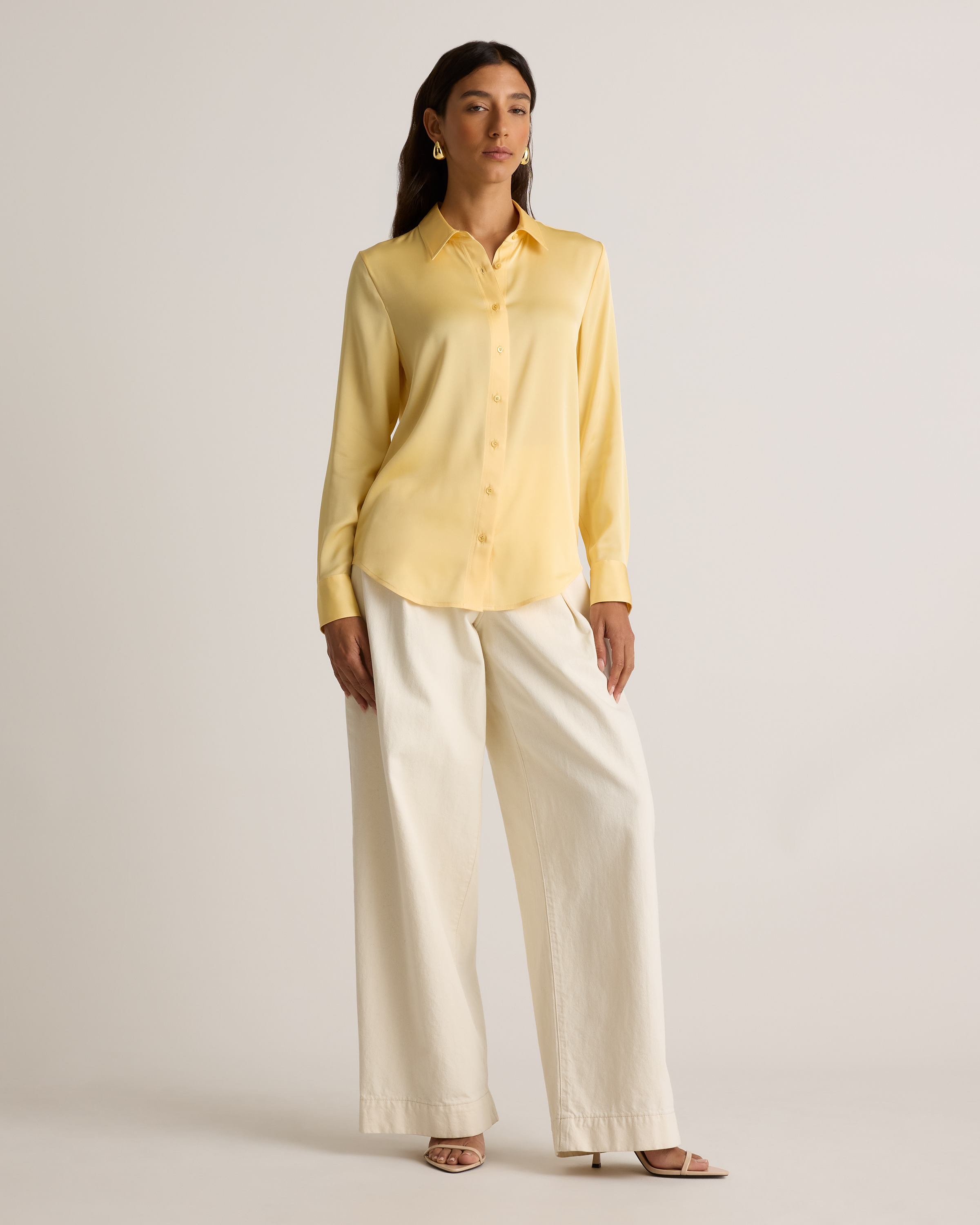 bright yellow silk blouse