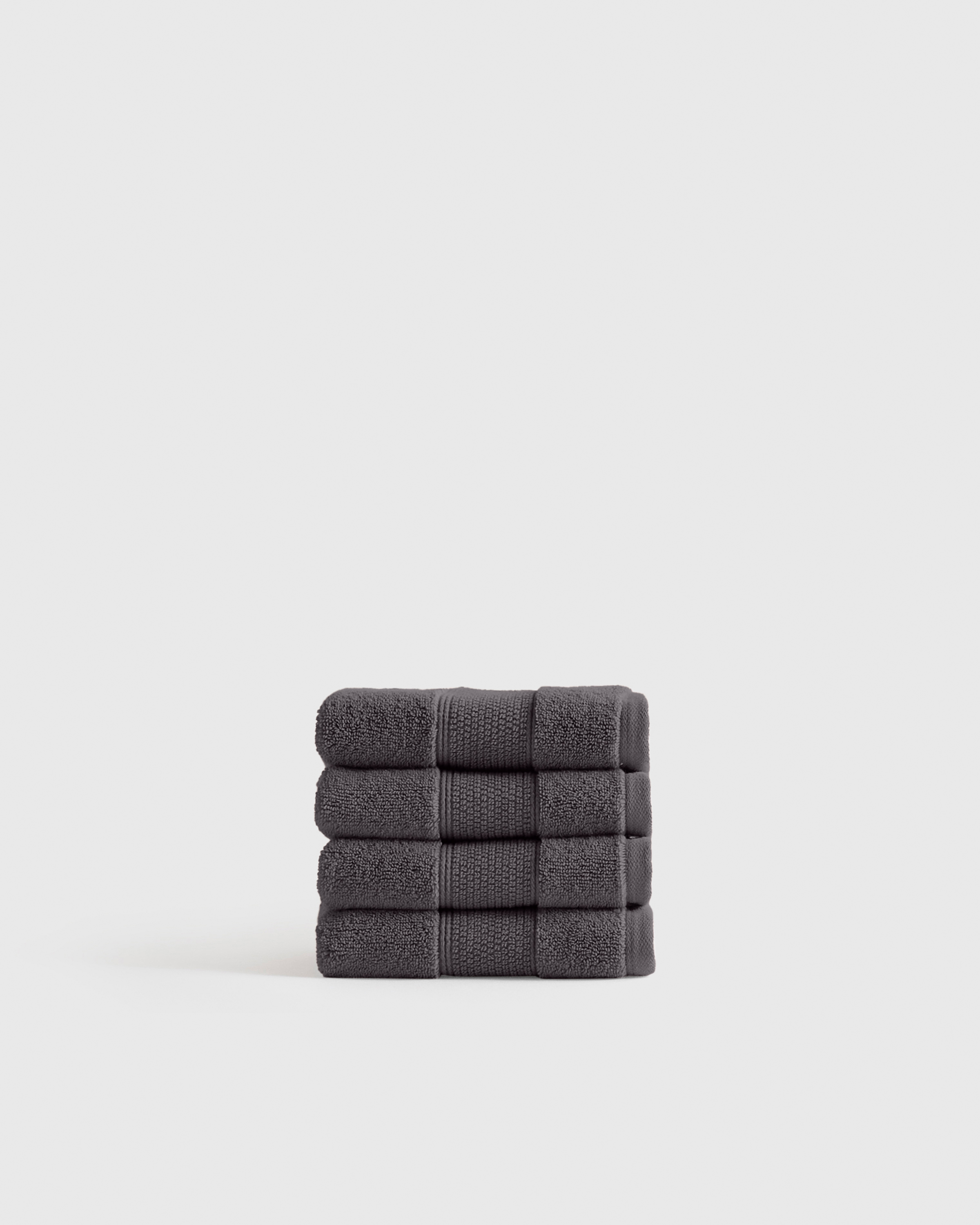Charcoal Classic Organic Turkish Cotton Washcloth (Set of 4)