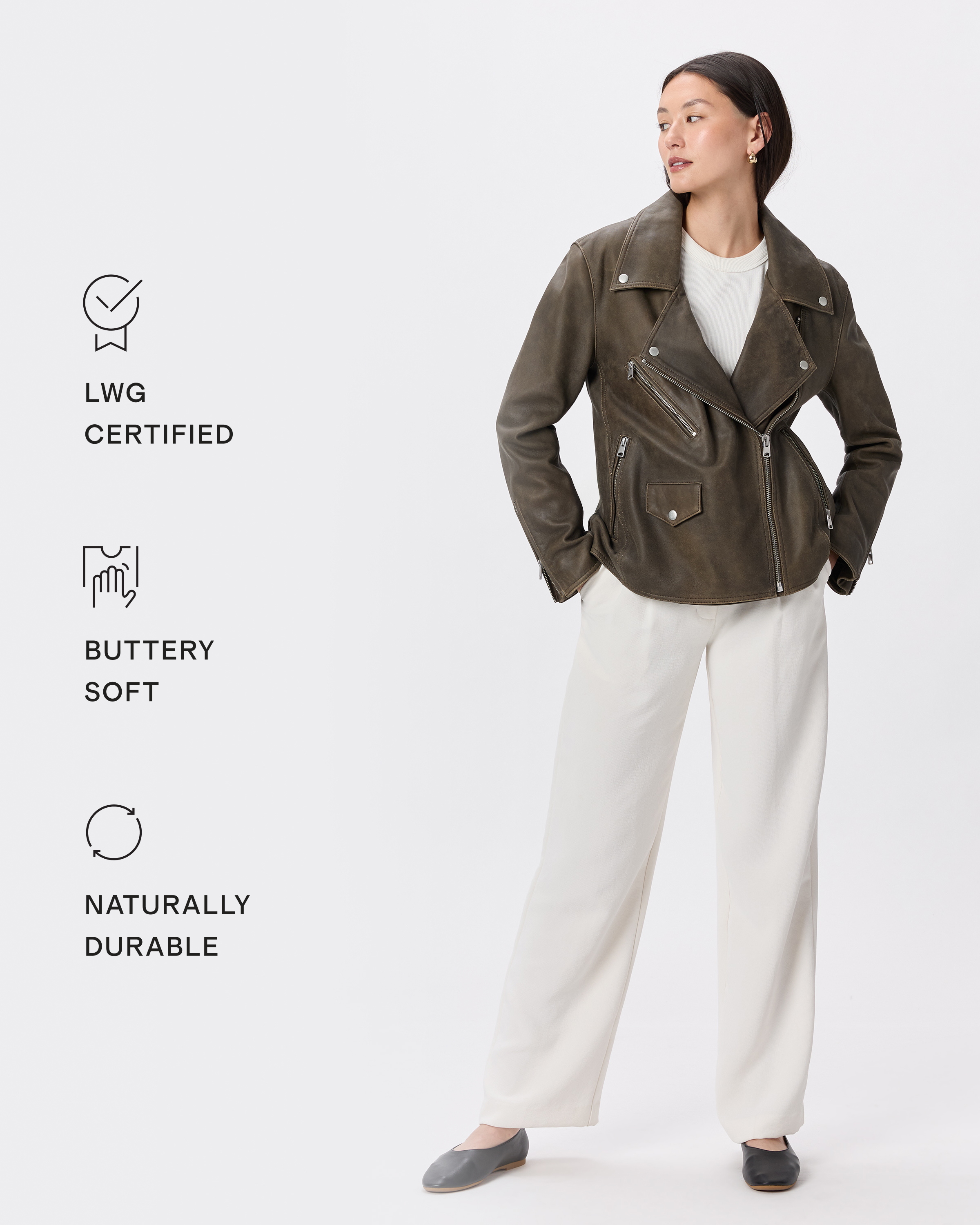100% Leather Oversized Biker Jacket