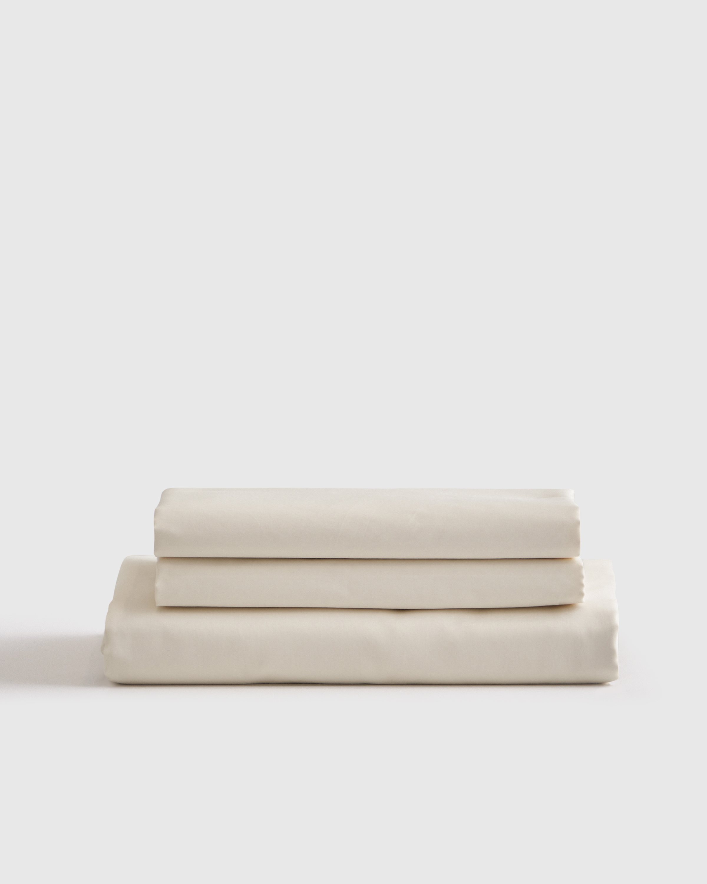 Ivory Luxury Organic Sateen Fitted Sheet Set