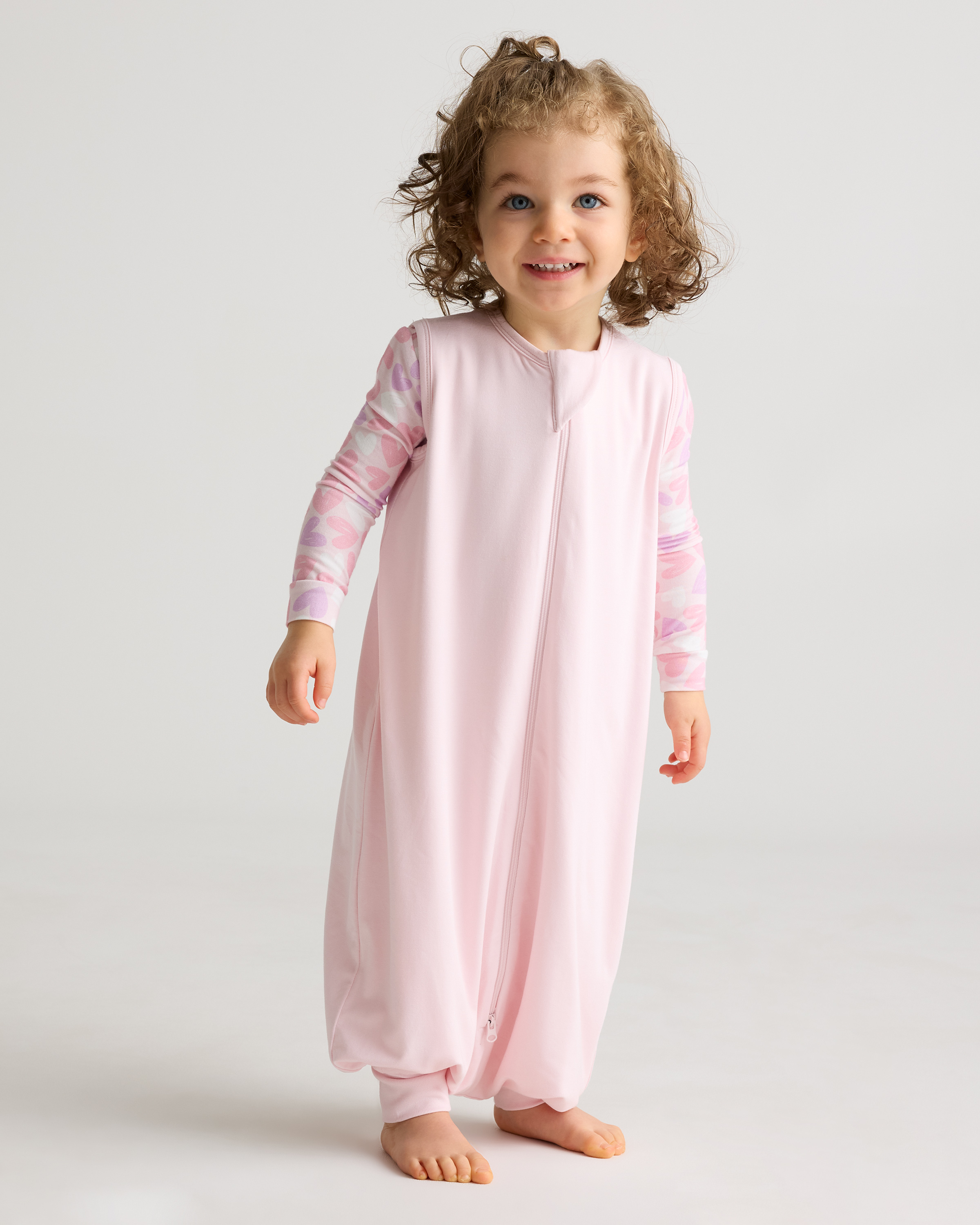 Pale Pink Bamboo Sleep Bag Walker 1.0 TOG