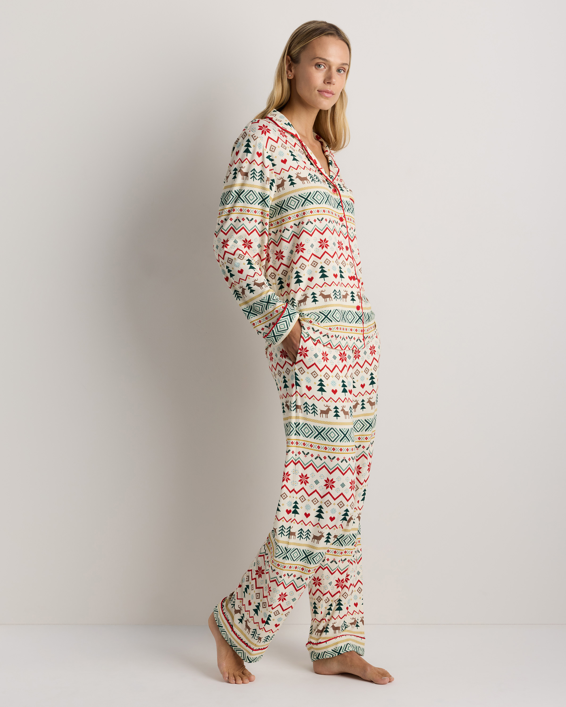 Bamboo Jersey Long Sleeve Pajama Set