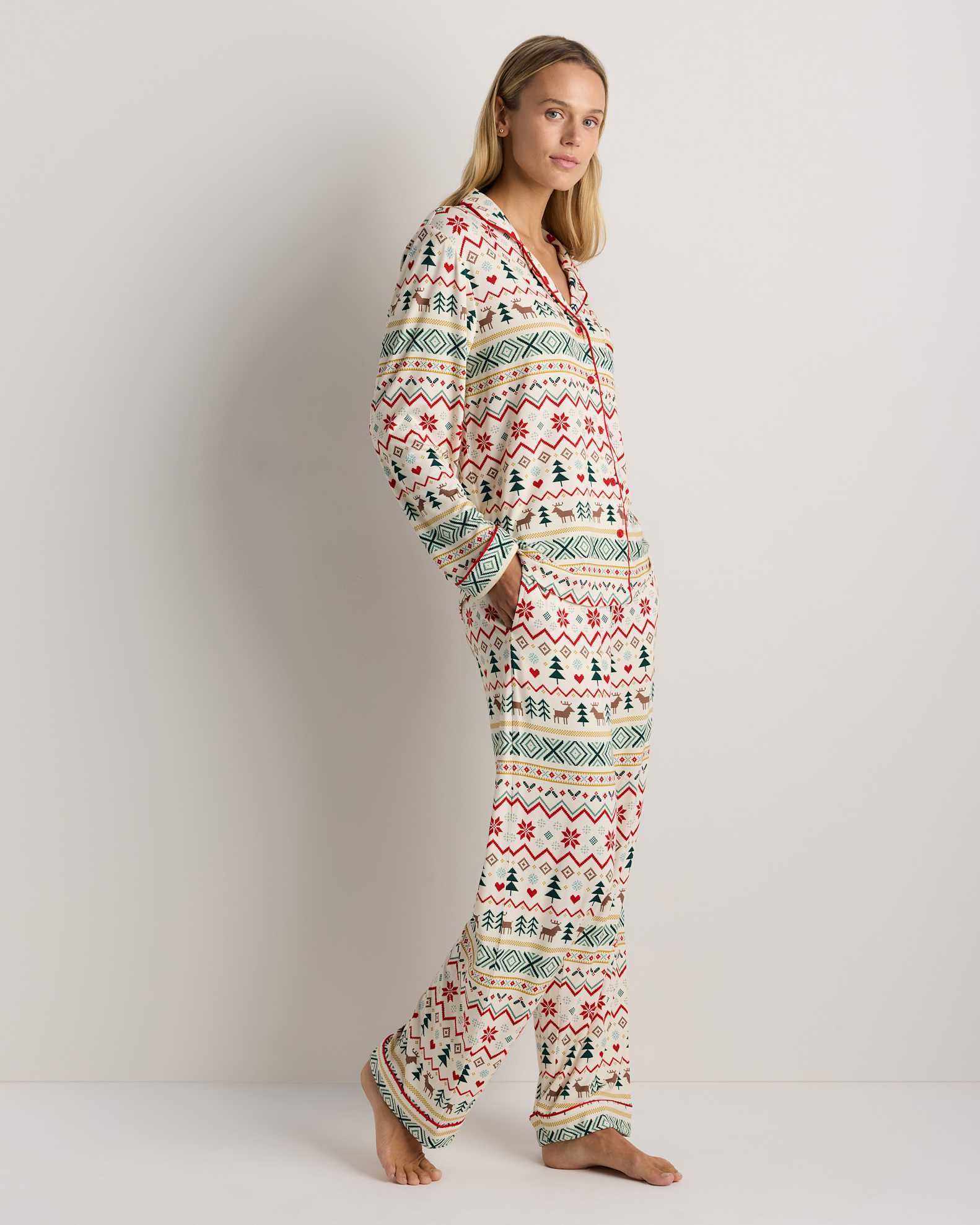 Bamboo Jersey Long Sleeve Pajama Set