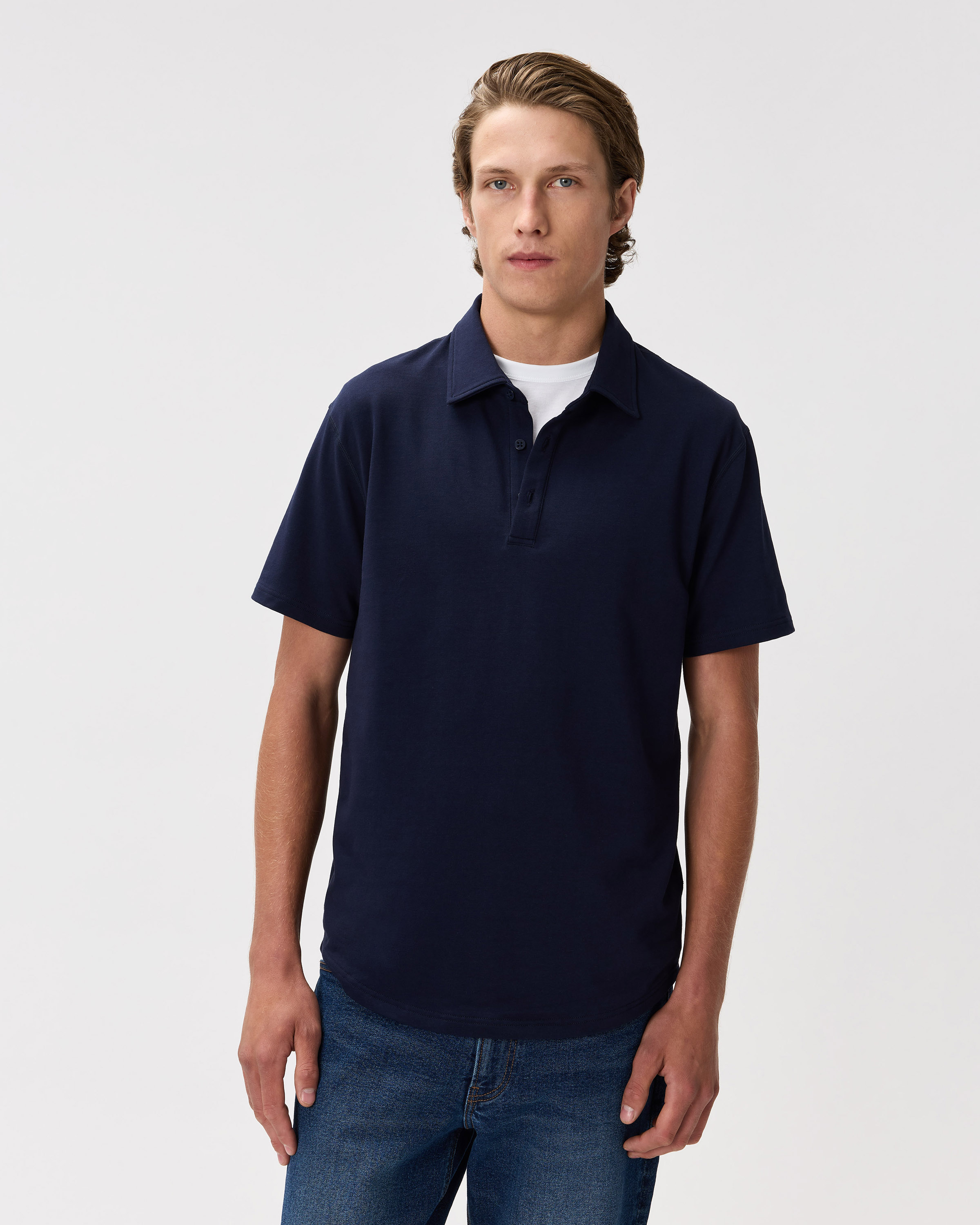 Deep Navy Flex Curve Polo