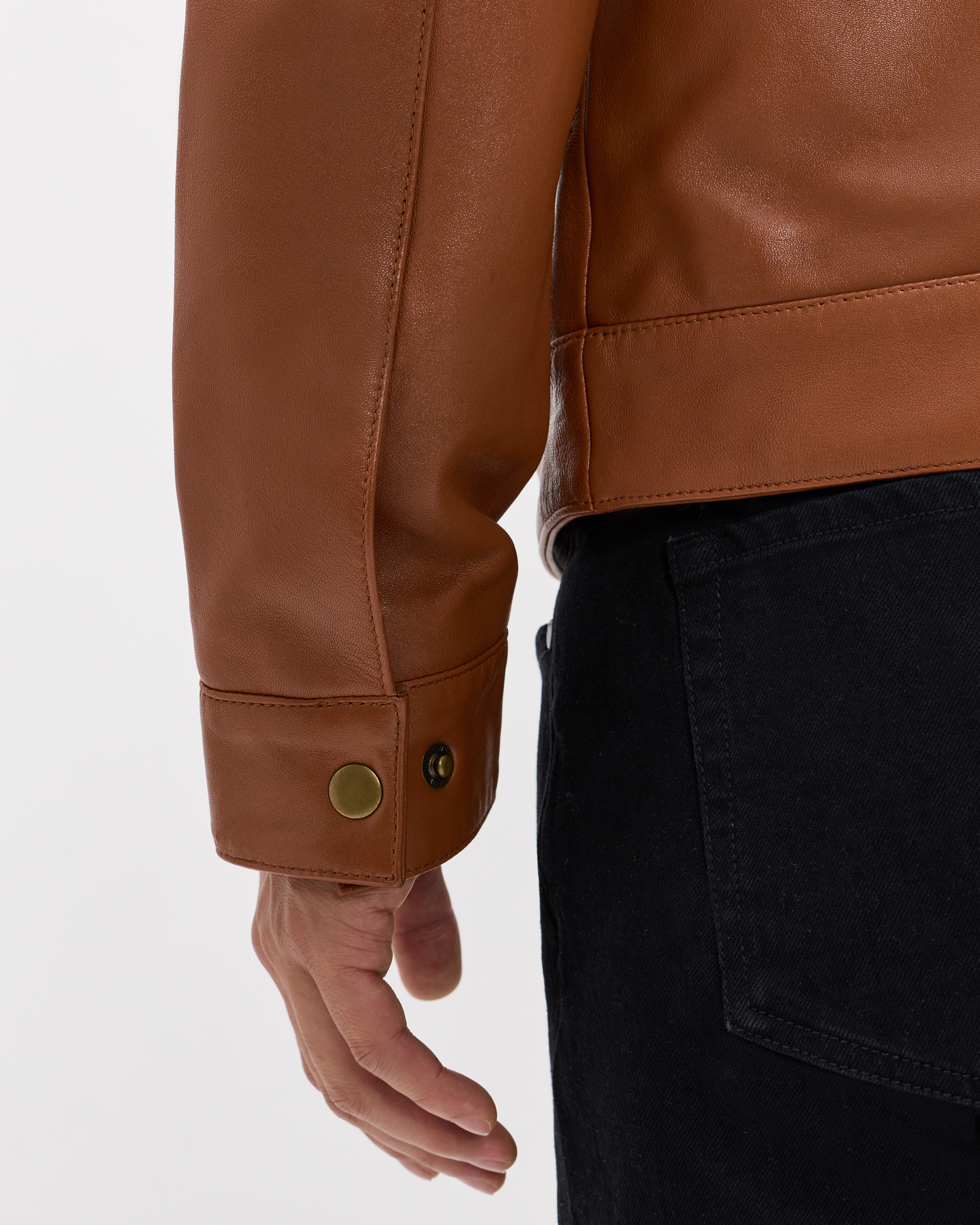 a*u様 FTC / LEATHER HARRINGTON JACKET 100% Leather Harrington Jacket