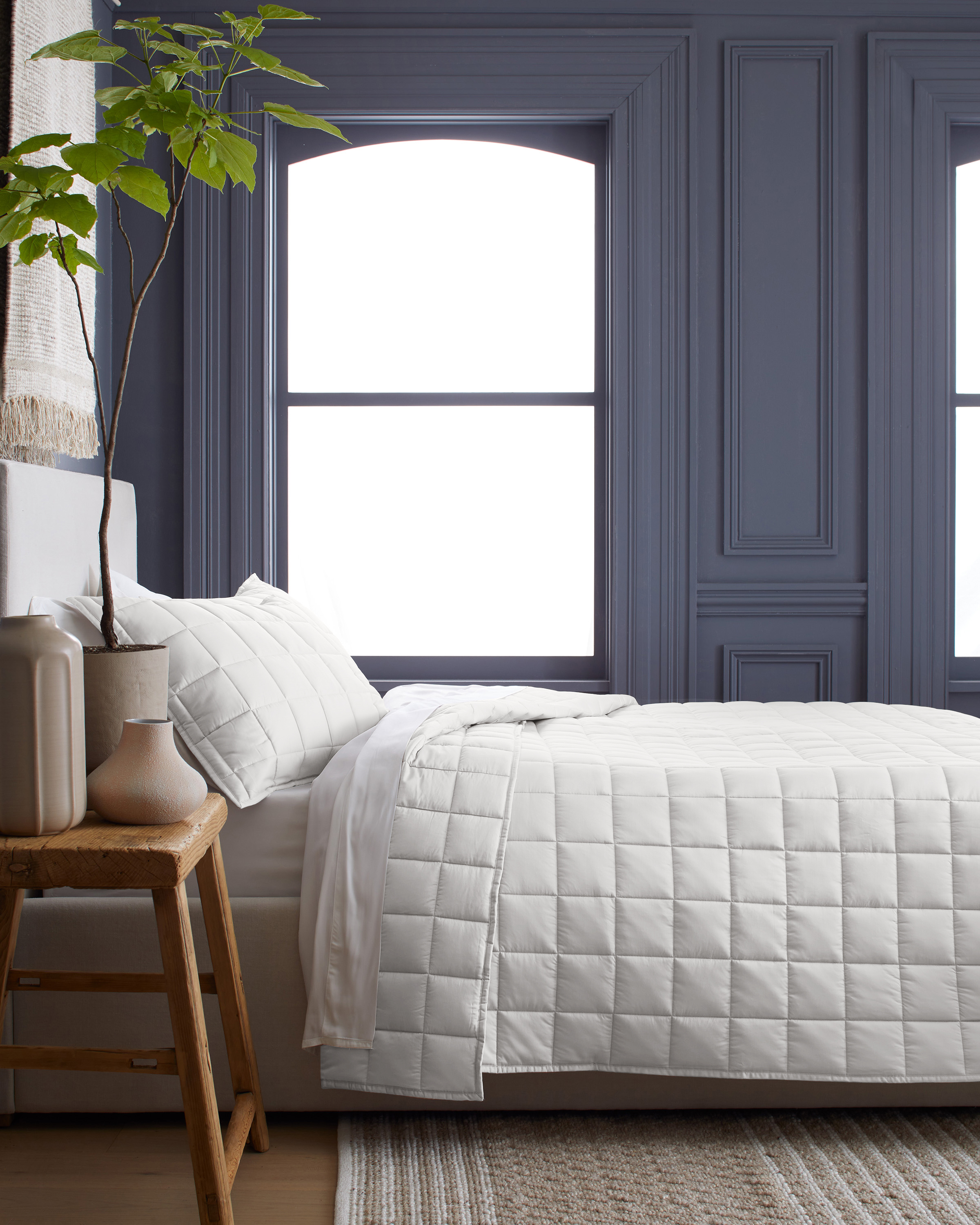 White Bamboo Box Quilt