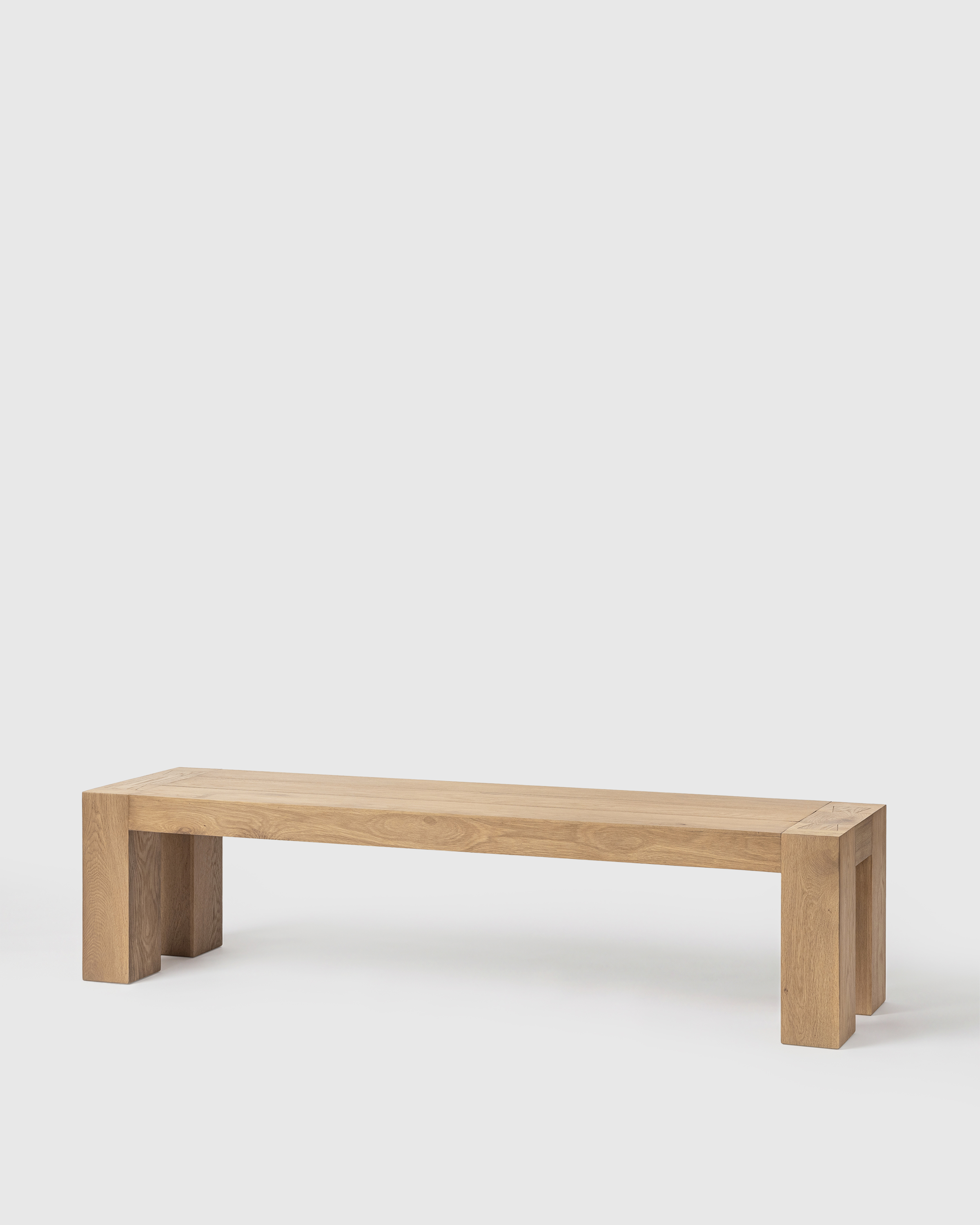 Reclaimed Oak Parsons Dining Bench - thumbnail 3
