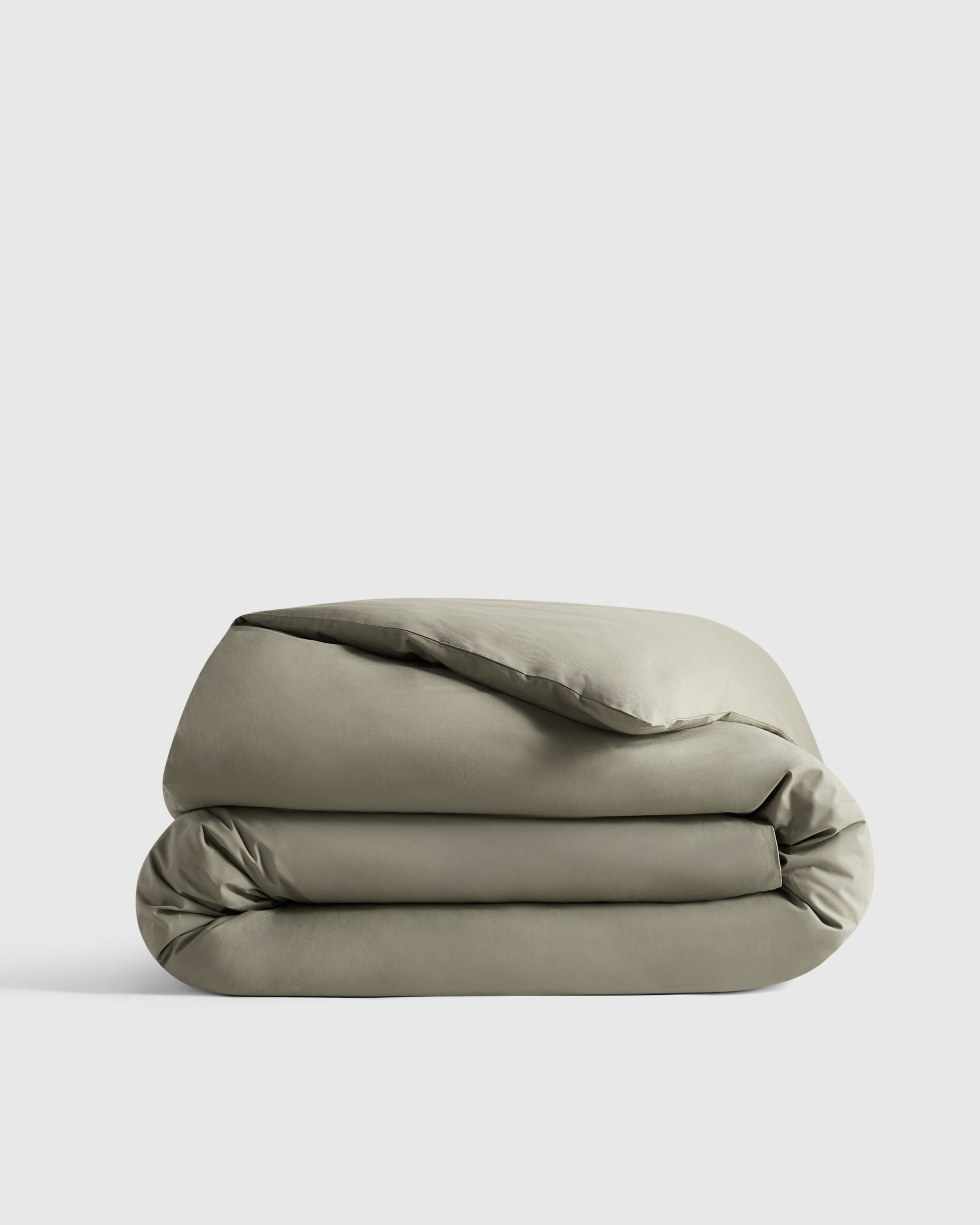 Dried Sage Organic Crisp Percale Duvet Cover