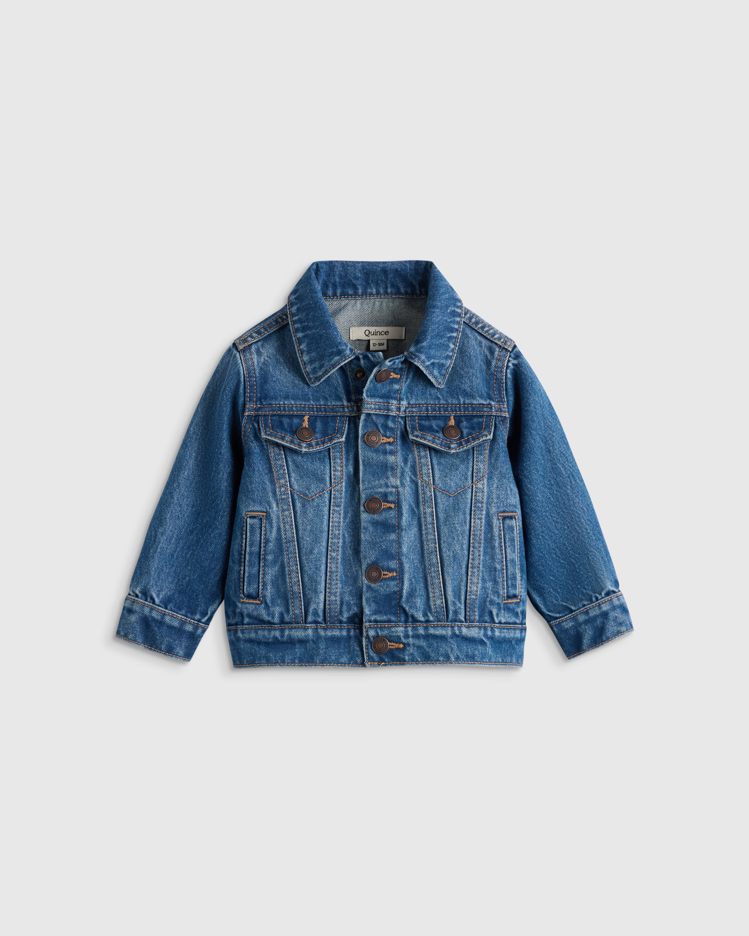 Medium Wash 100% Organic Cotton Denim Jacket
