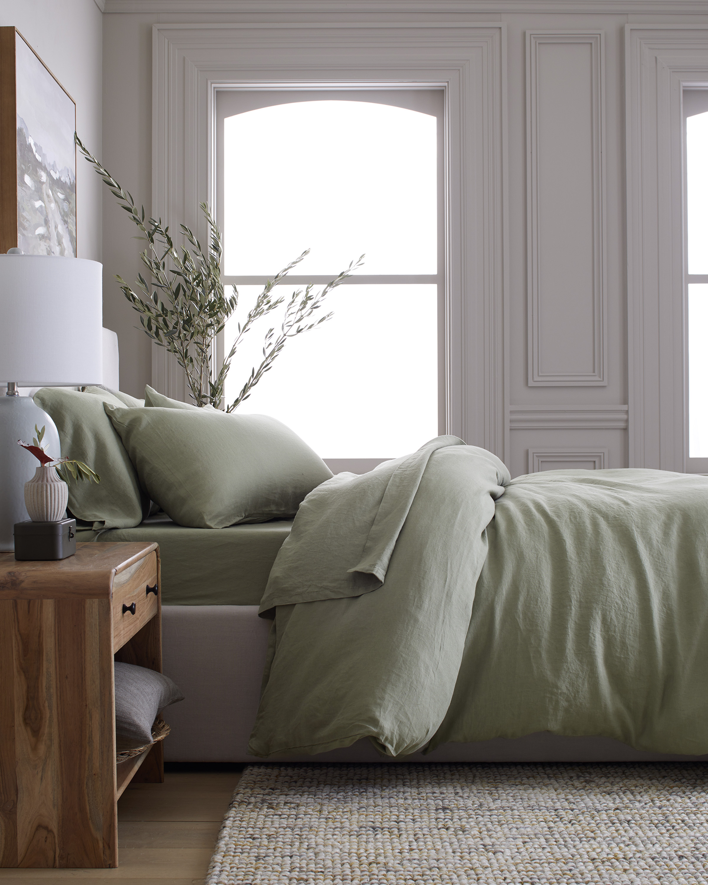 Willowleaf European Linen Duvet Cover