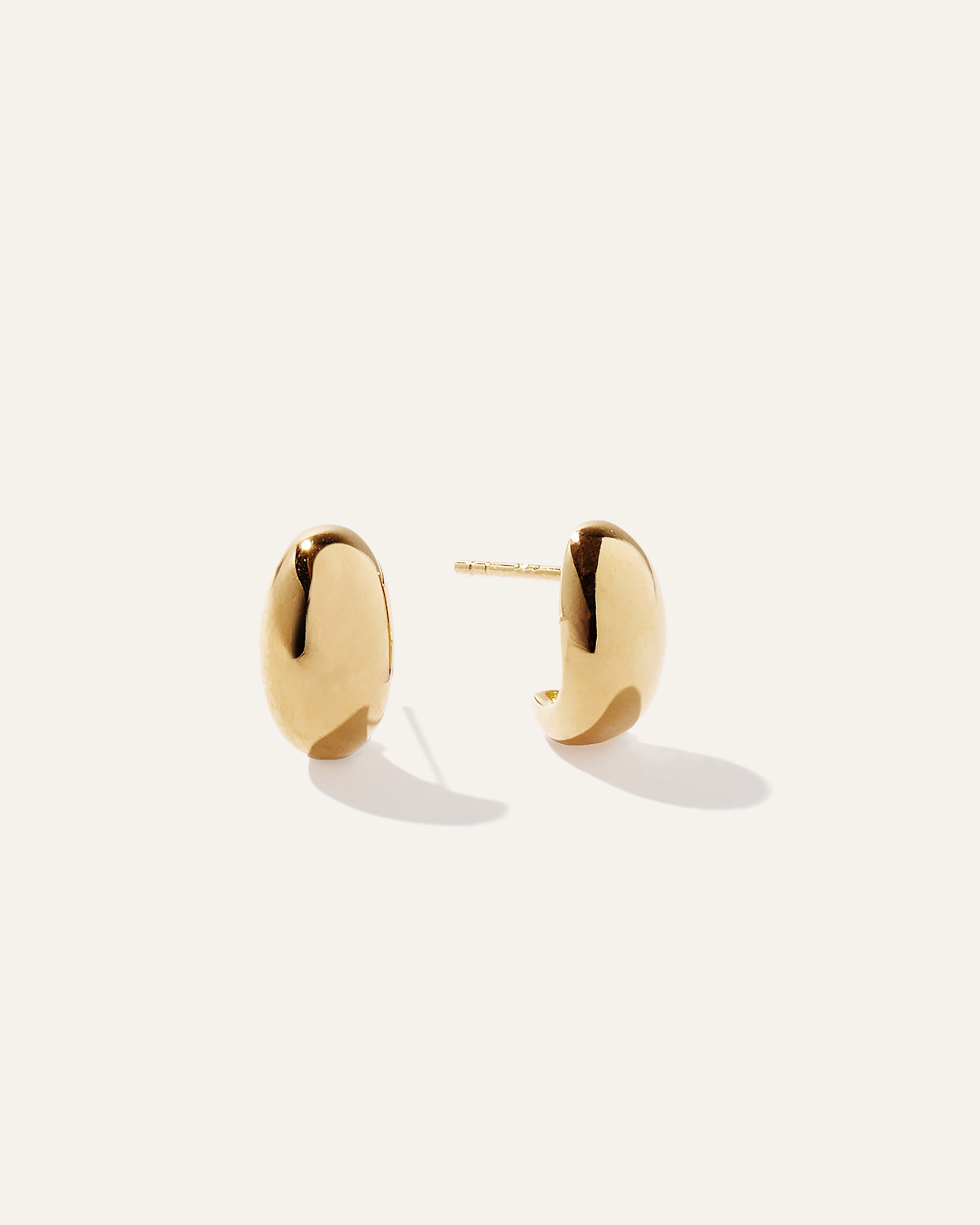 Globe Huggie Hoops in Gold Vermeil