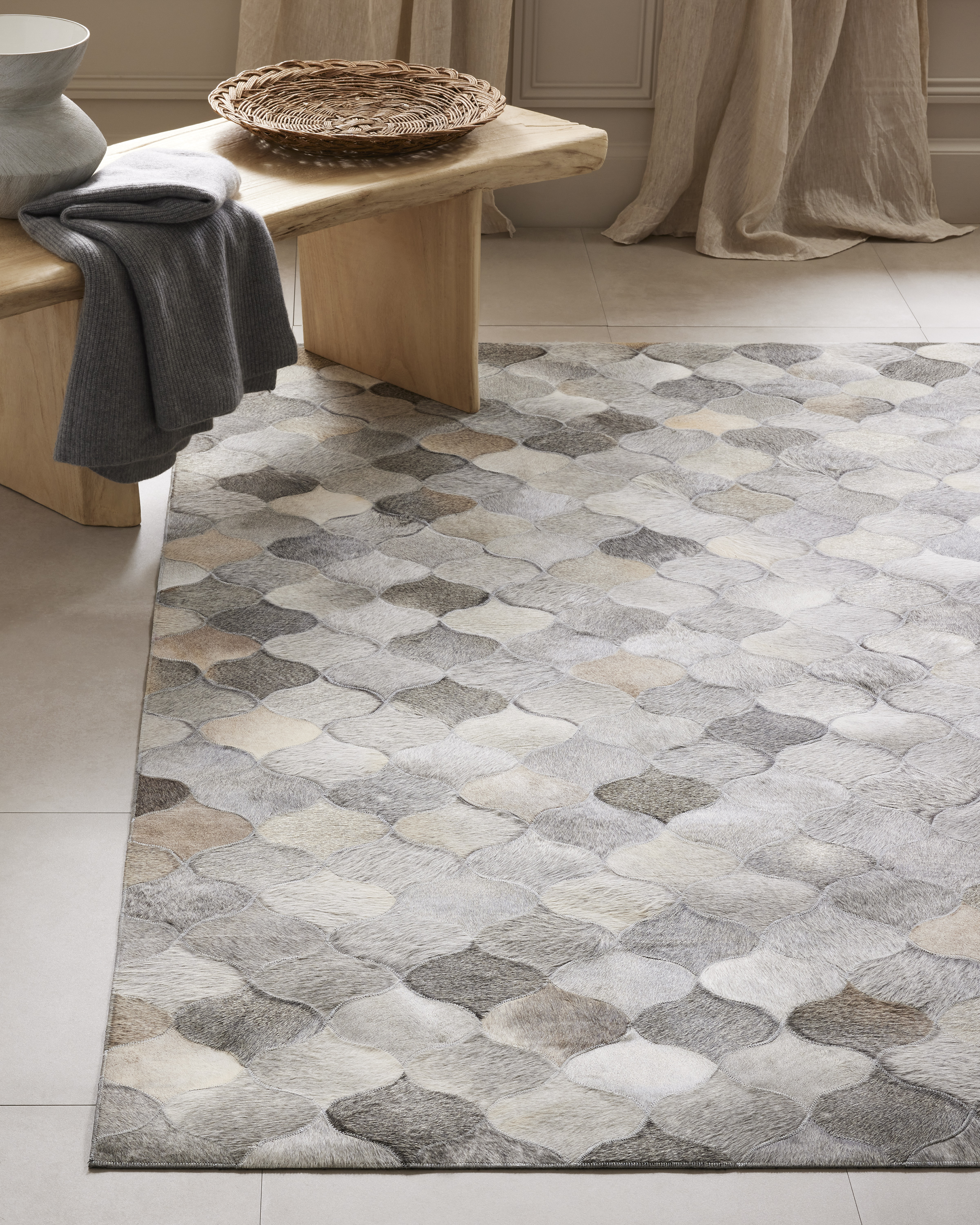 Trellis Hair on Hide Rug - Thumbnail 2