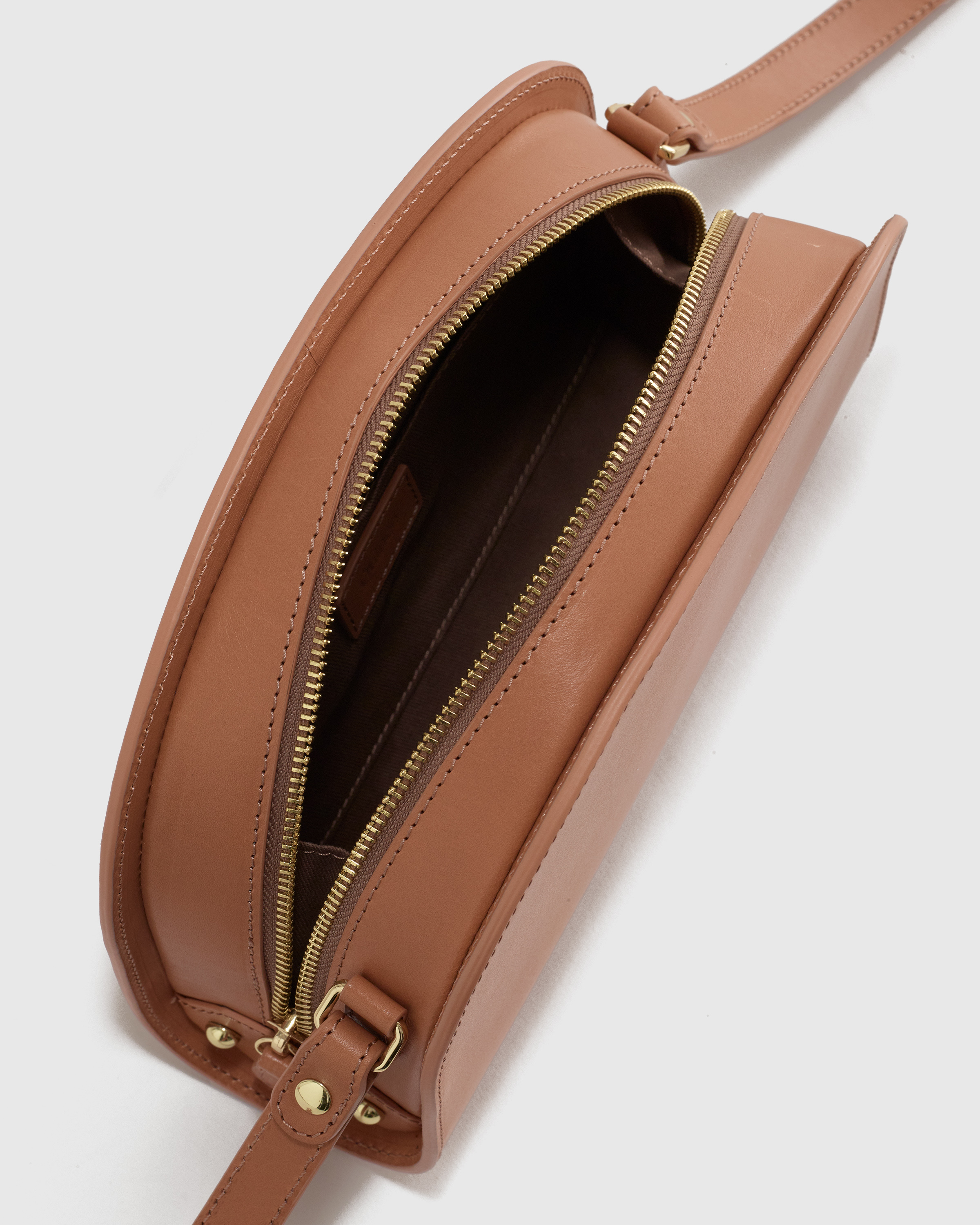 Italian Leather Dome Crossbody - Thumbnail 4