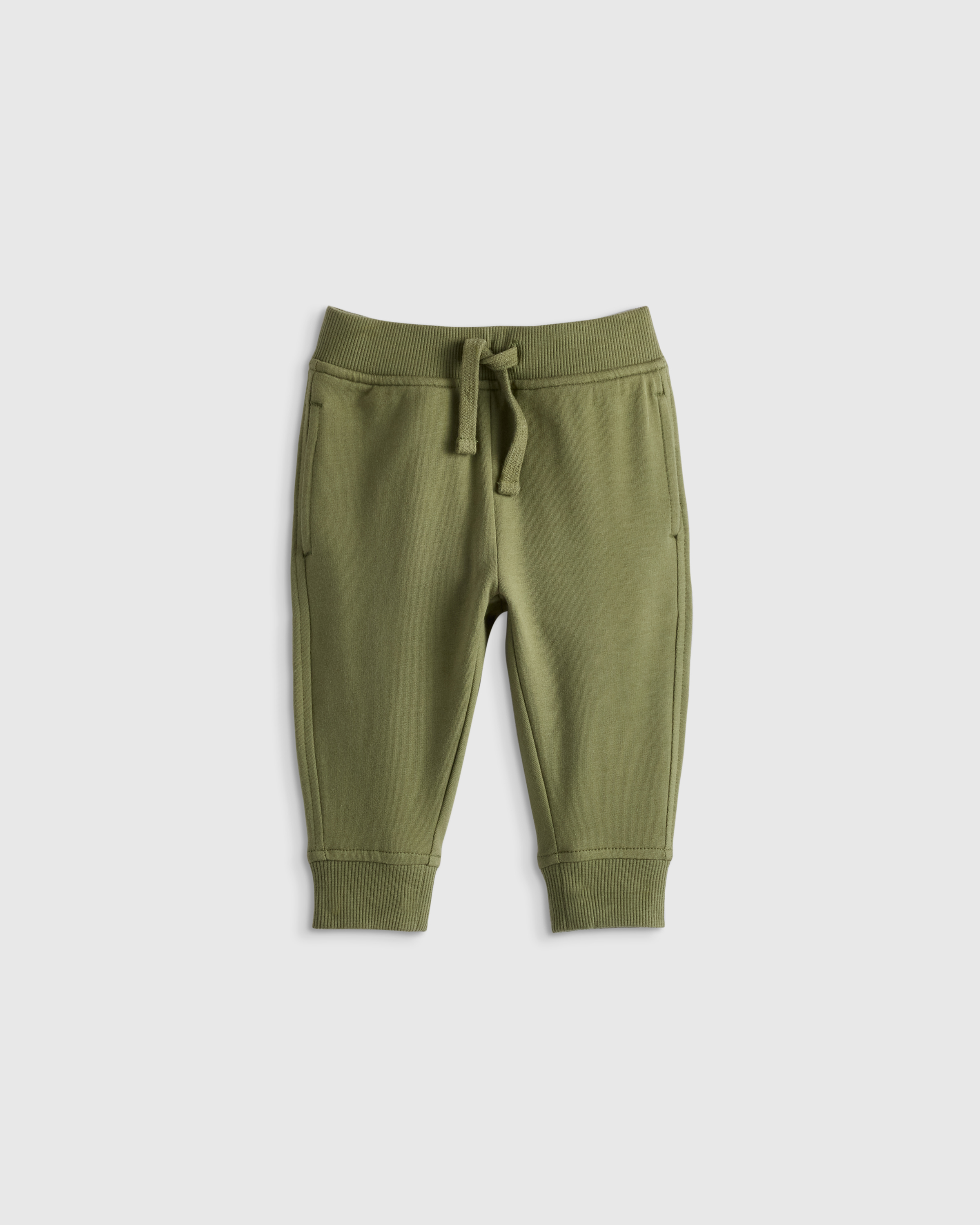 Olive Green Organic Cotton French Terry Joggers 