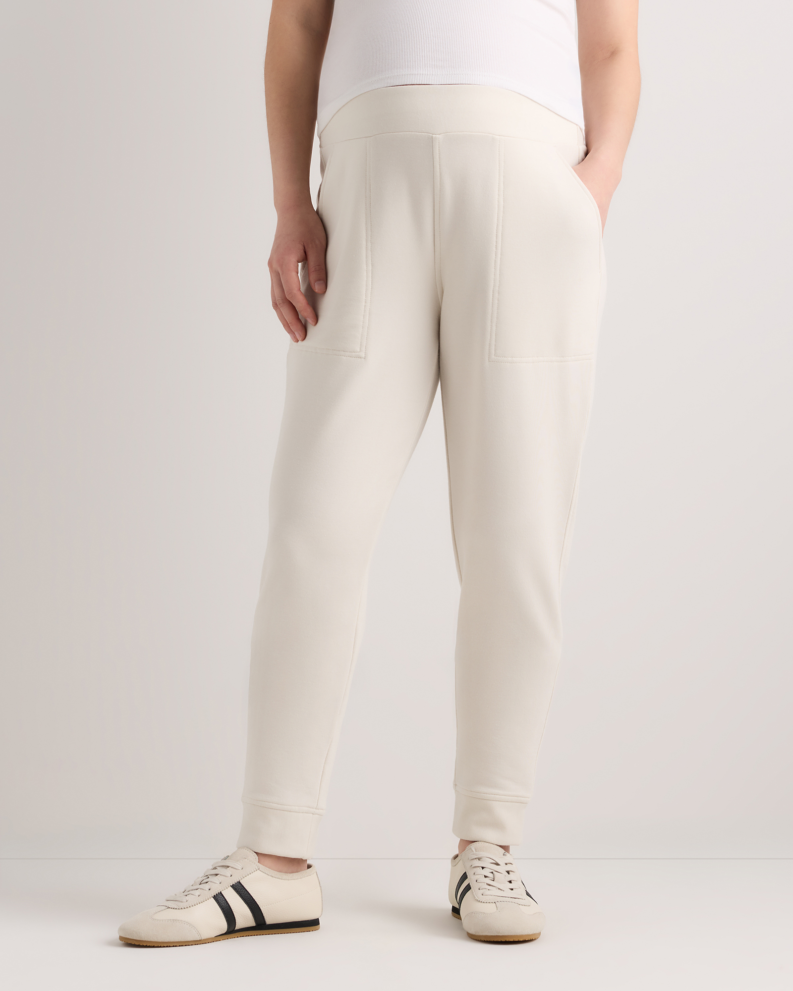 Off-White SuperSoft Fleece Maternity Joggers
