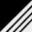 Black/Black White Stripe