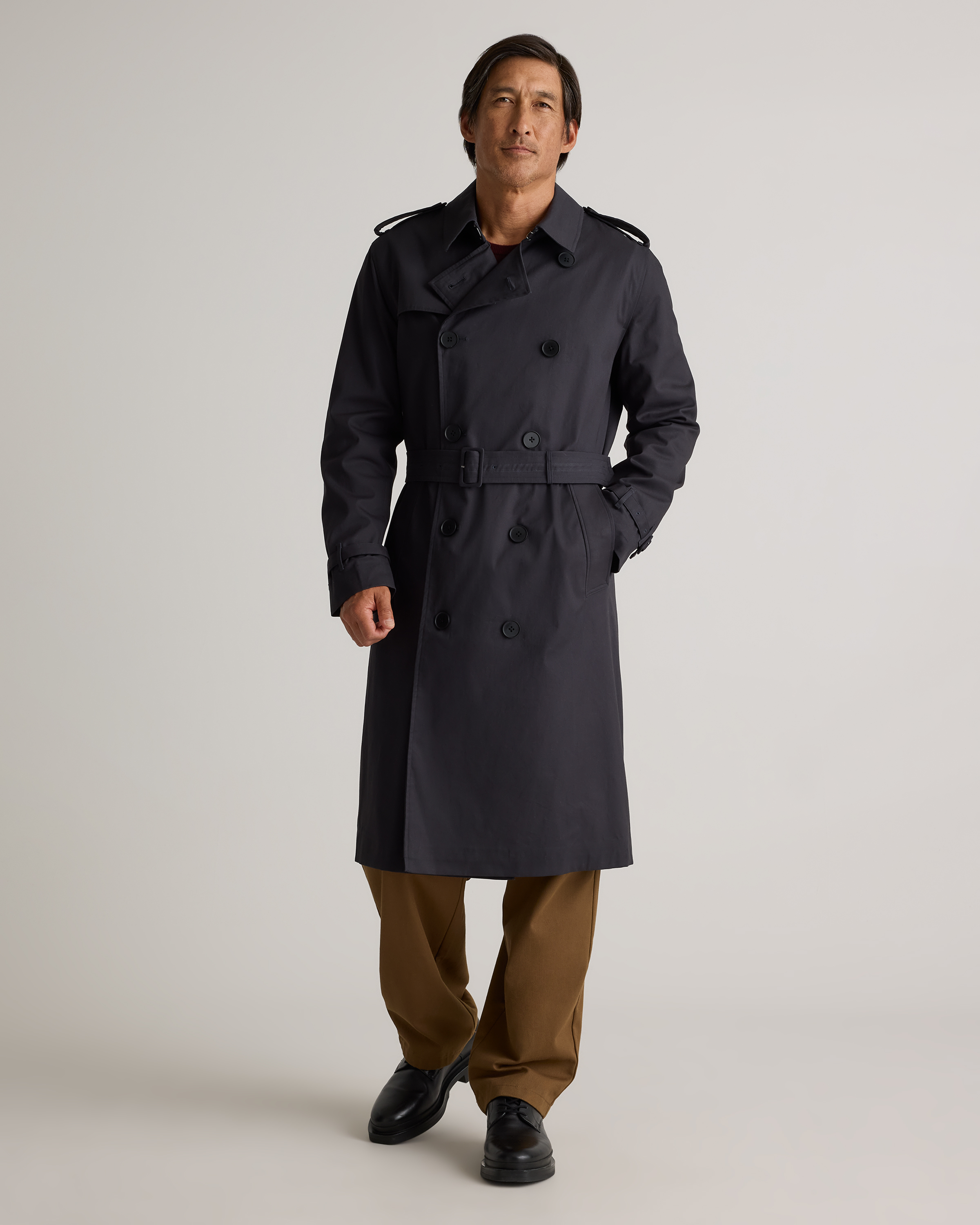 Comfort Stretch Long Trench Coat