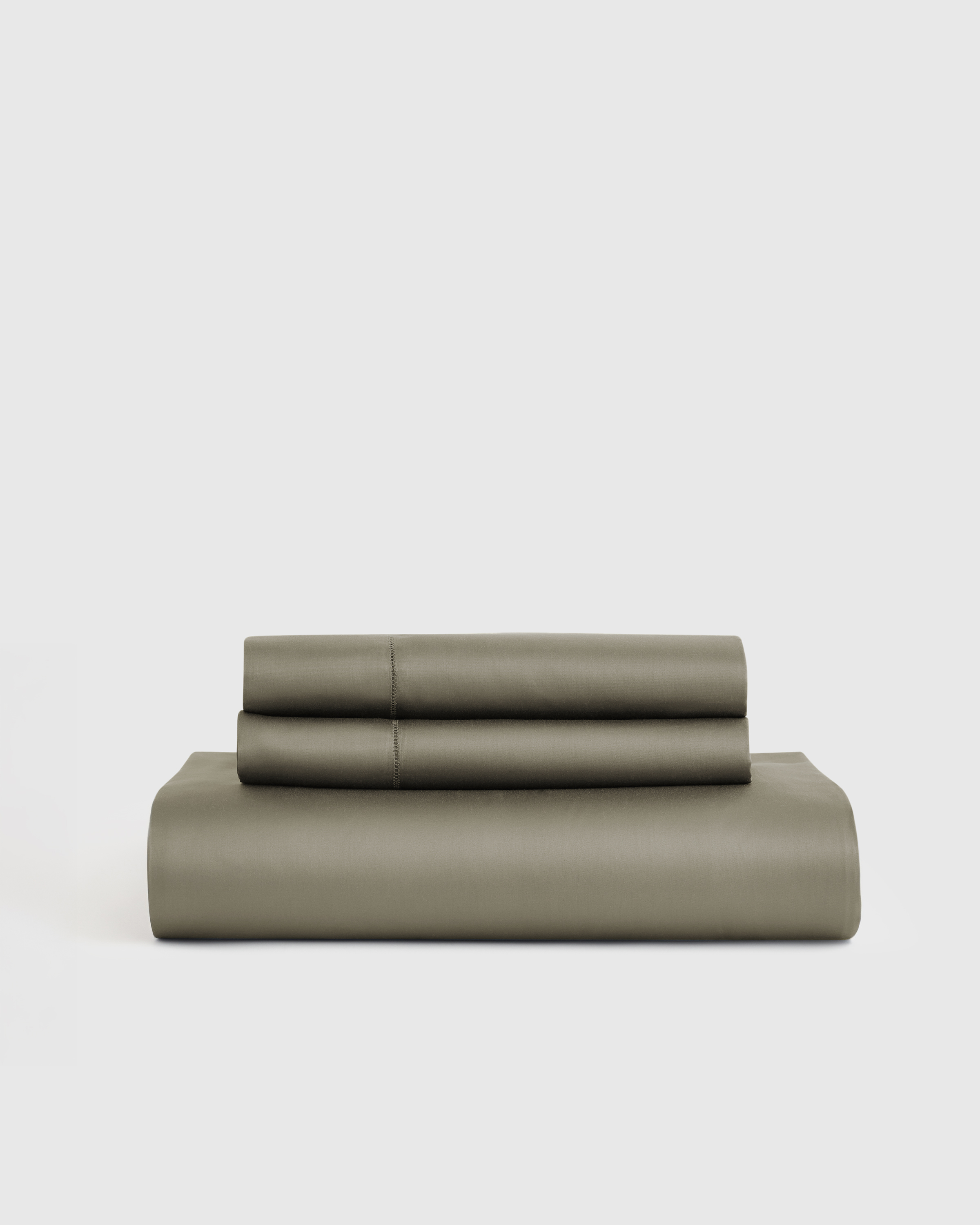 Dried Sage Giza Egyptian Cotton Sateen Fitted Sheet Set