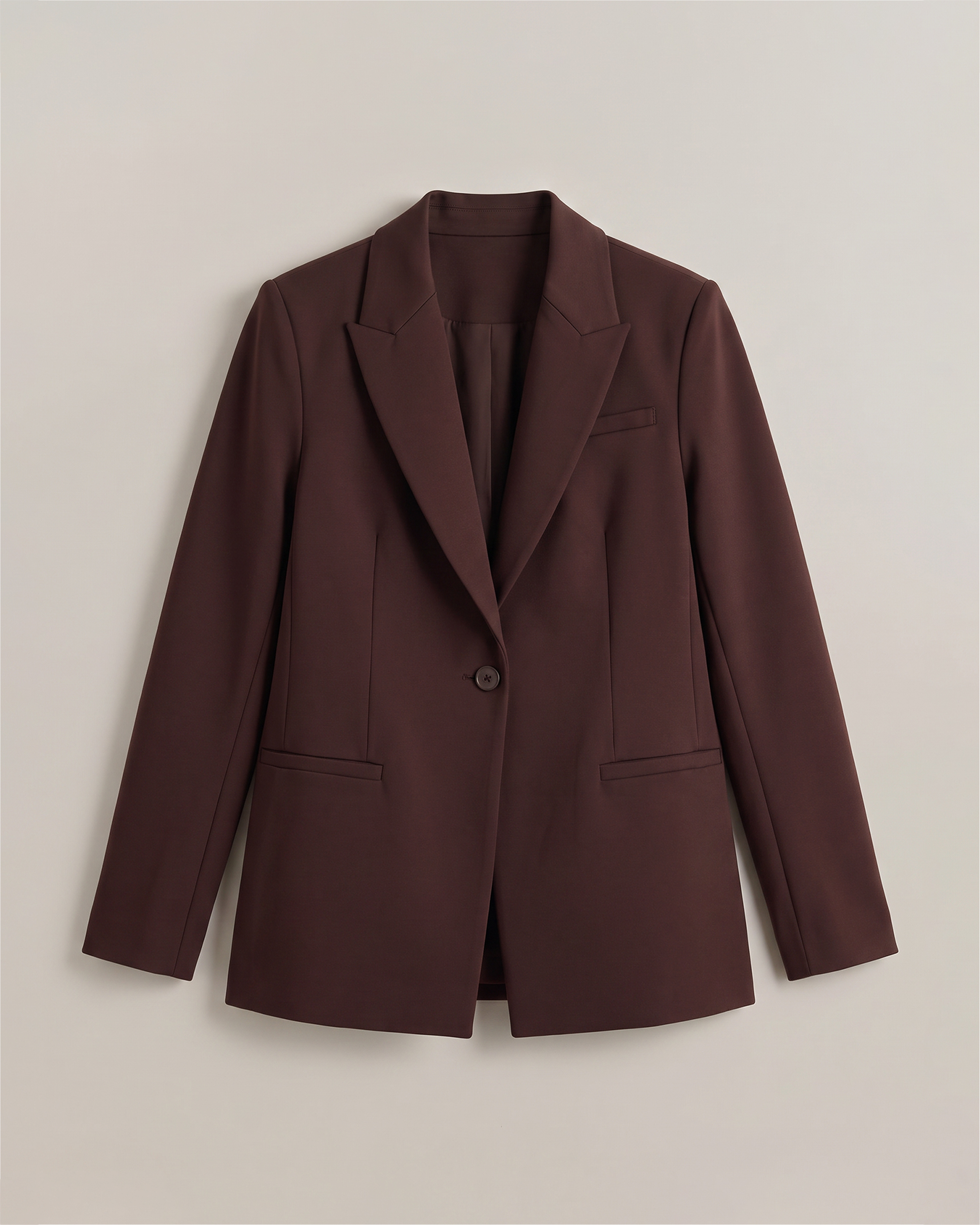 Ultra-Stretch Ponte Single-Breasted Blazer