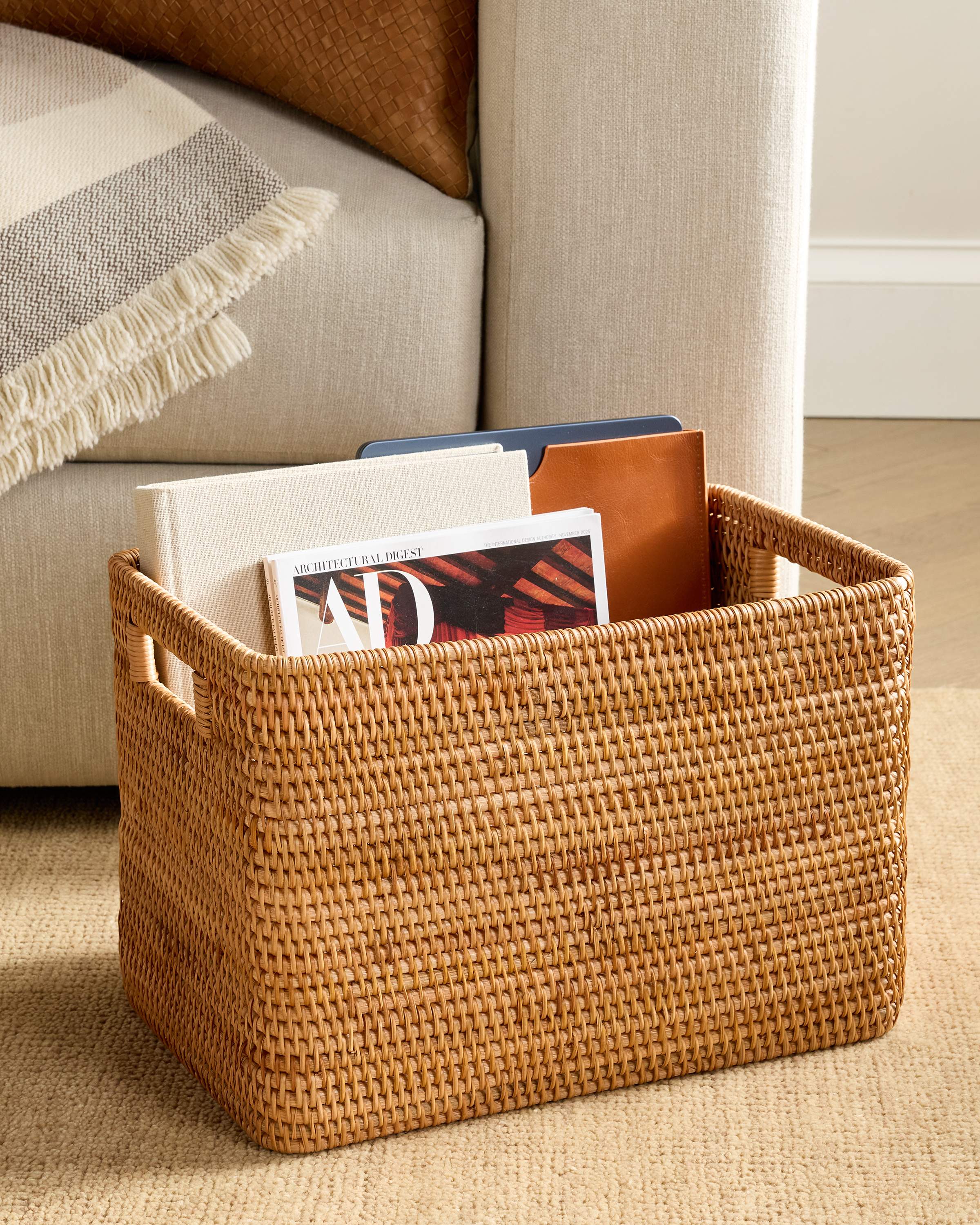 1P Rattan Legal Size Storage Box - thumbnail 2